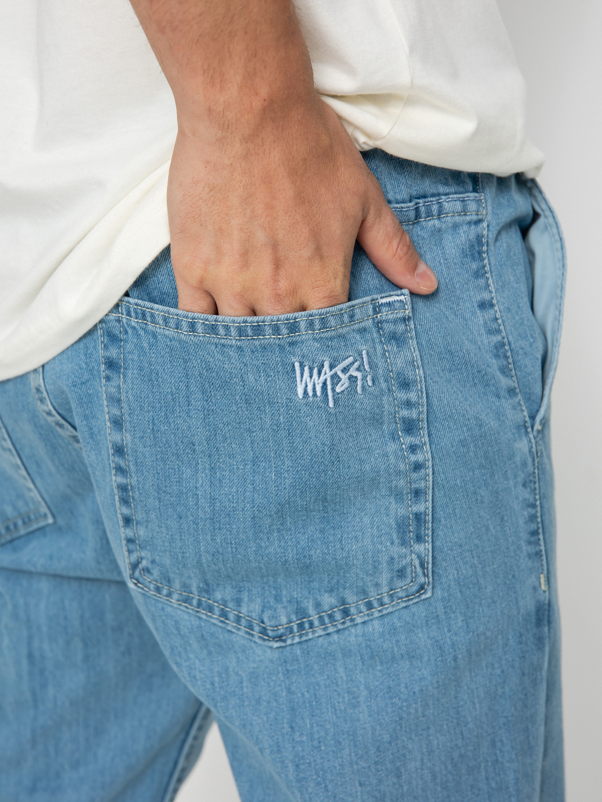 MassDnm Панталони Signature 2.0 Joggers Jeans Sneaker Fit (light blue)