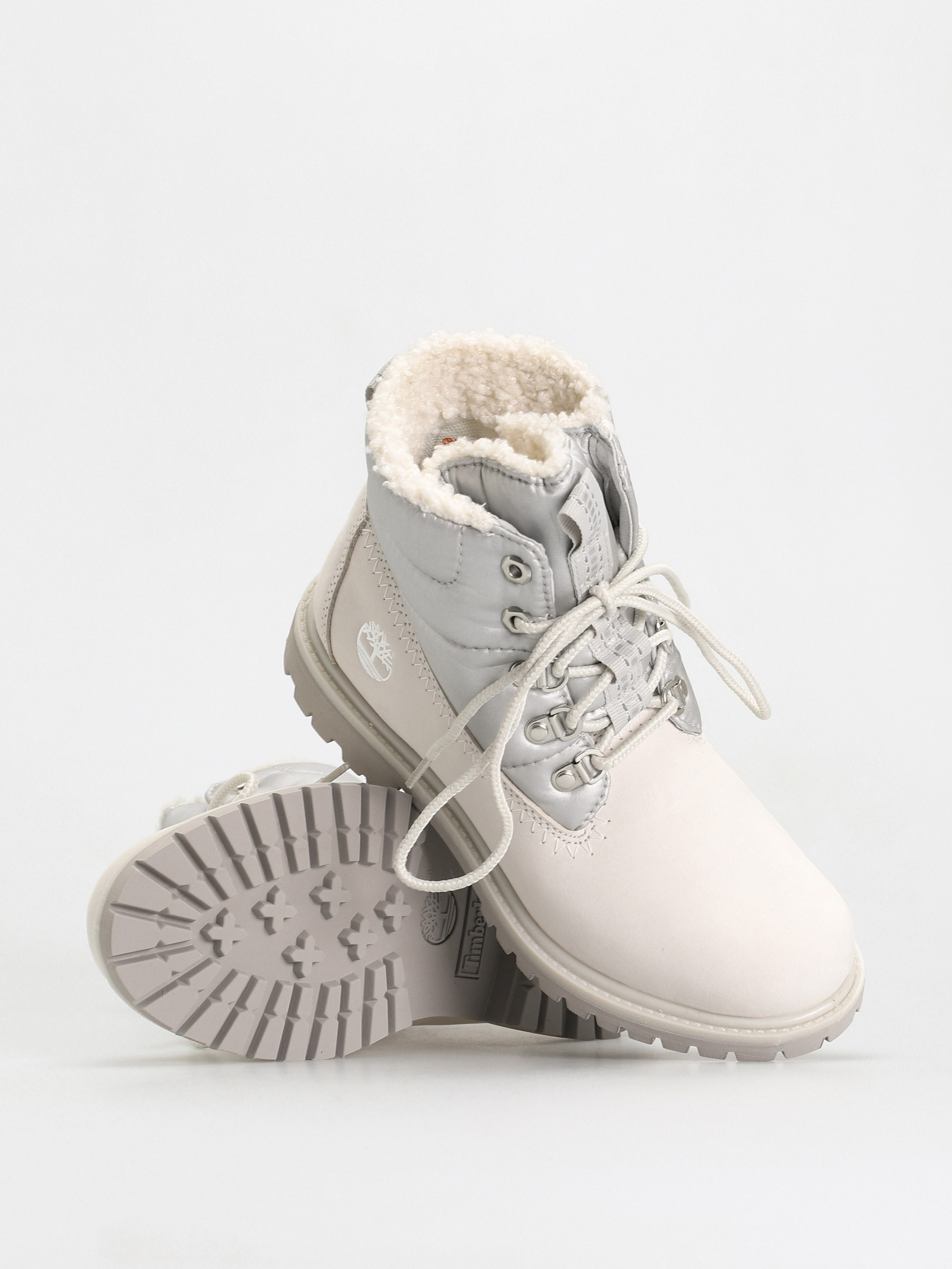 Timberland Обувки 6 Prem Puffer Bt Wp Wmn (white nubuck/silver)