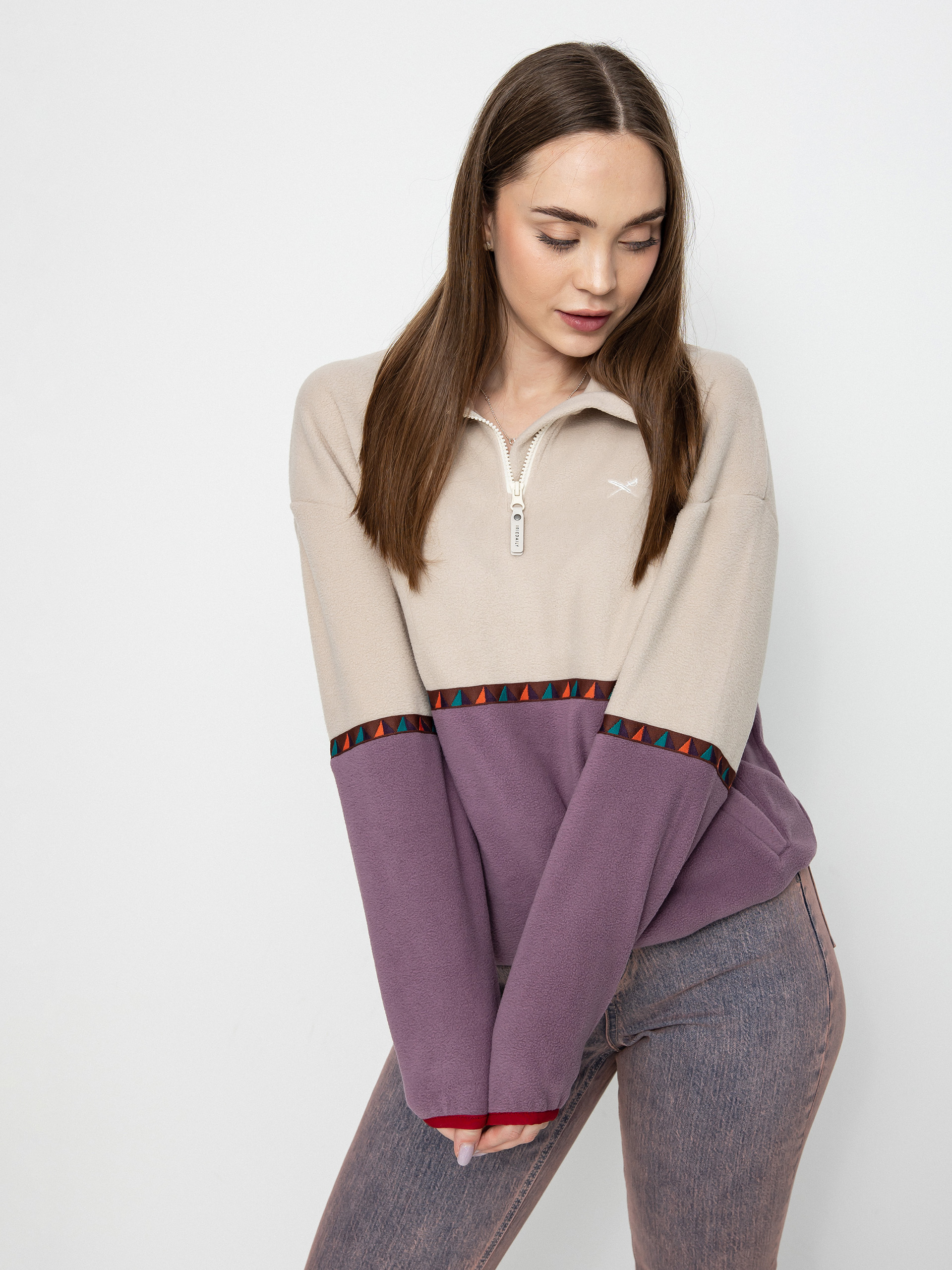 Дамски Iriedaily Поларени суитшърти Holina Fleece Troyer (beige)