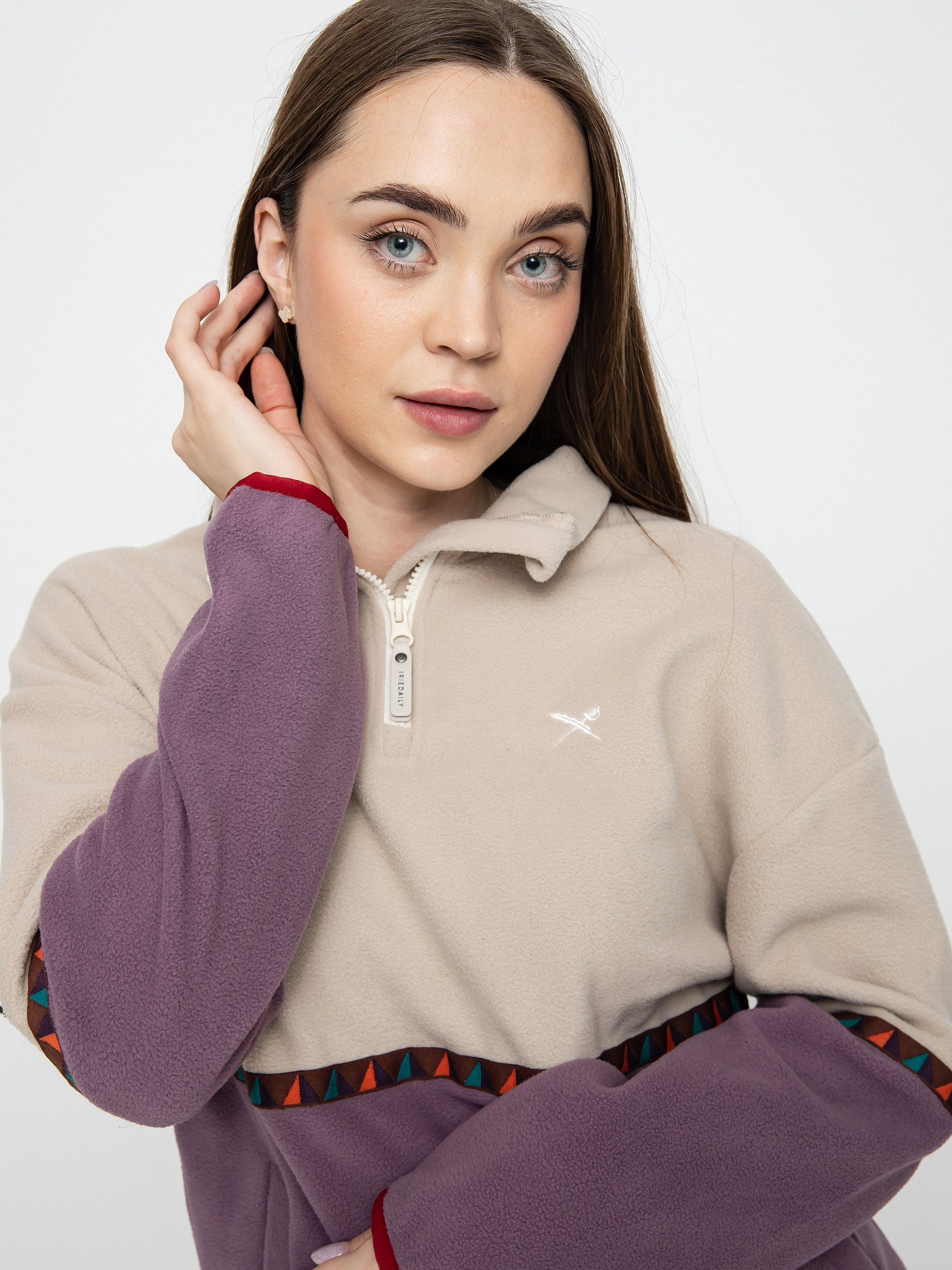 Дамски Iriedaily Поларени суитшърти Holina Fleece Troyer (beige)
