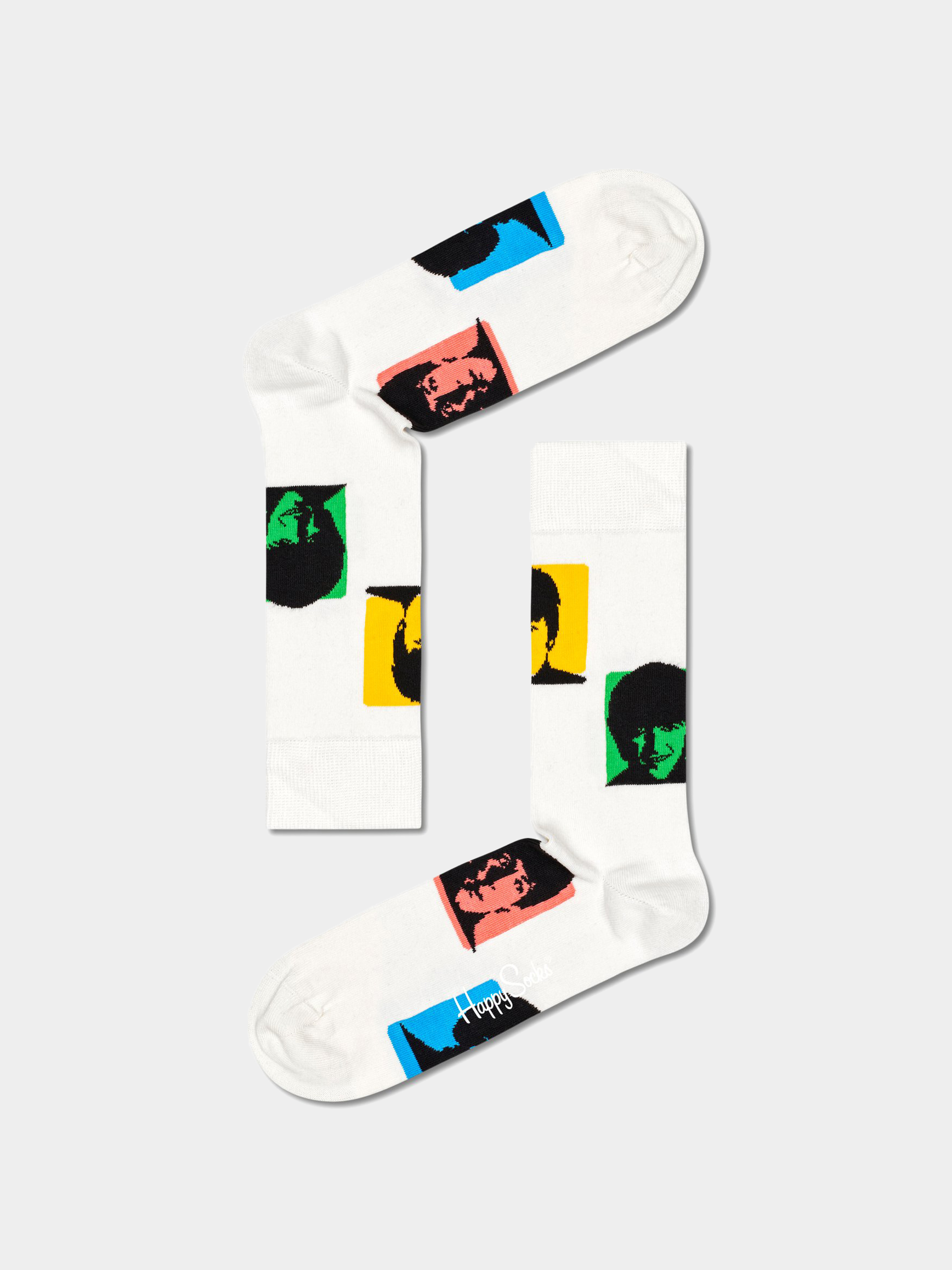 Happy Socks Чорапи The Beatles Silhouettes (white)