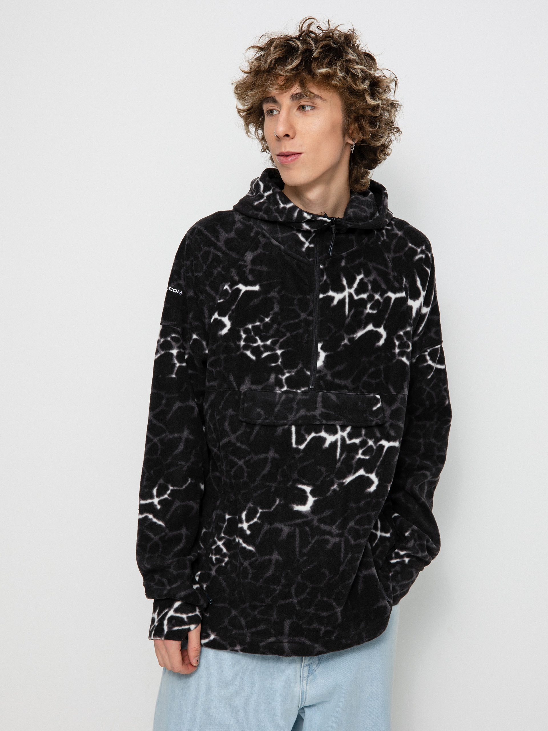 Мъжка Volcom Термо суитшърти V Science 1/2 Zip HD (black giraffe)