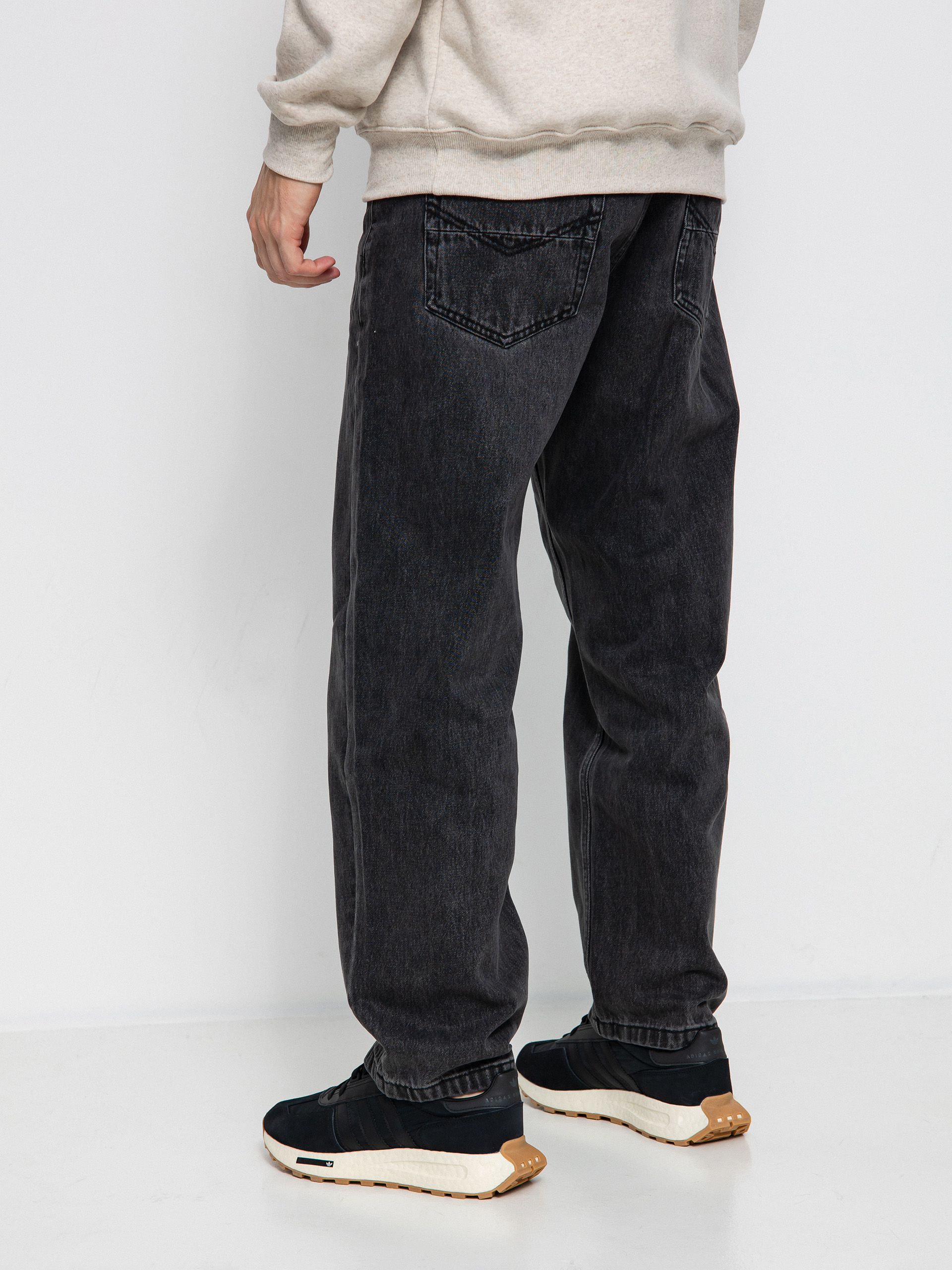 MassDnm Панталони Slang Jeans Baggy Fit (black washed)