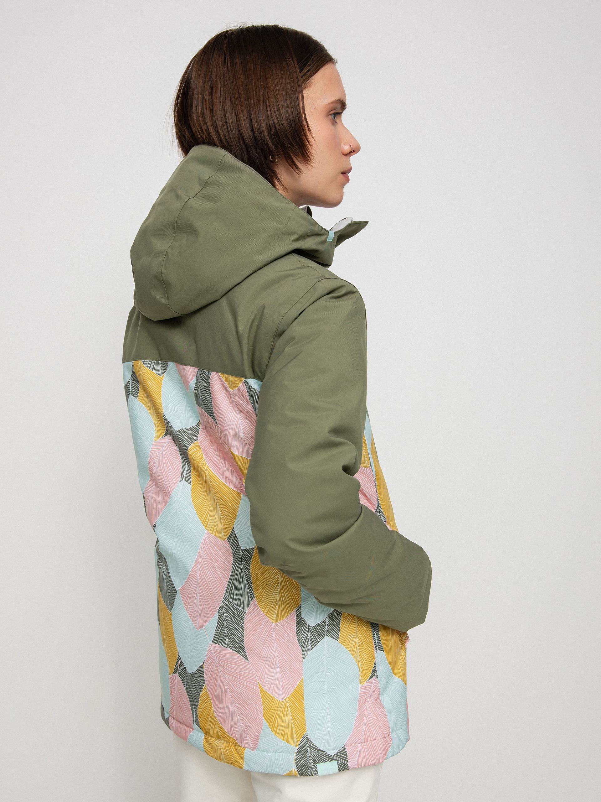 Дамска Roxy Сноуборд яке Galaxy Print Block (deep lichen green la palmeraie)