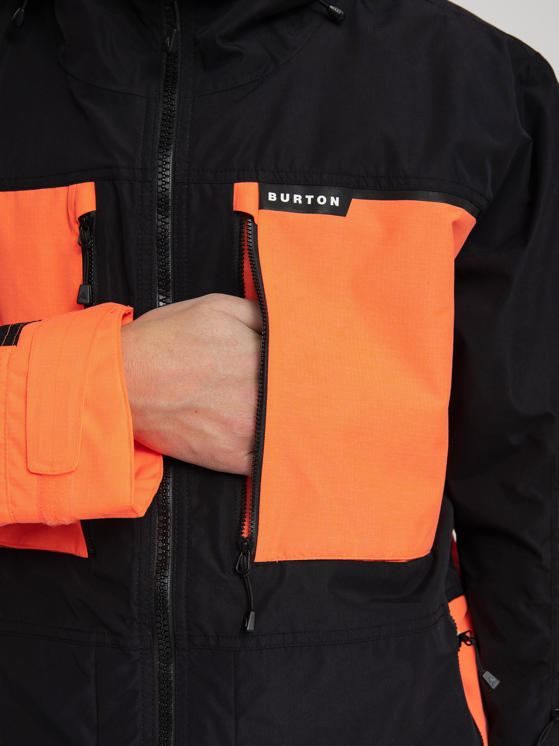 Мъжки Burton Сноуборд яке Frostner (true black/tetra orange)