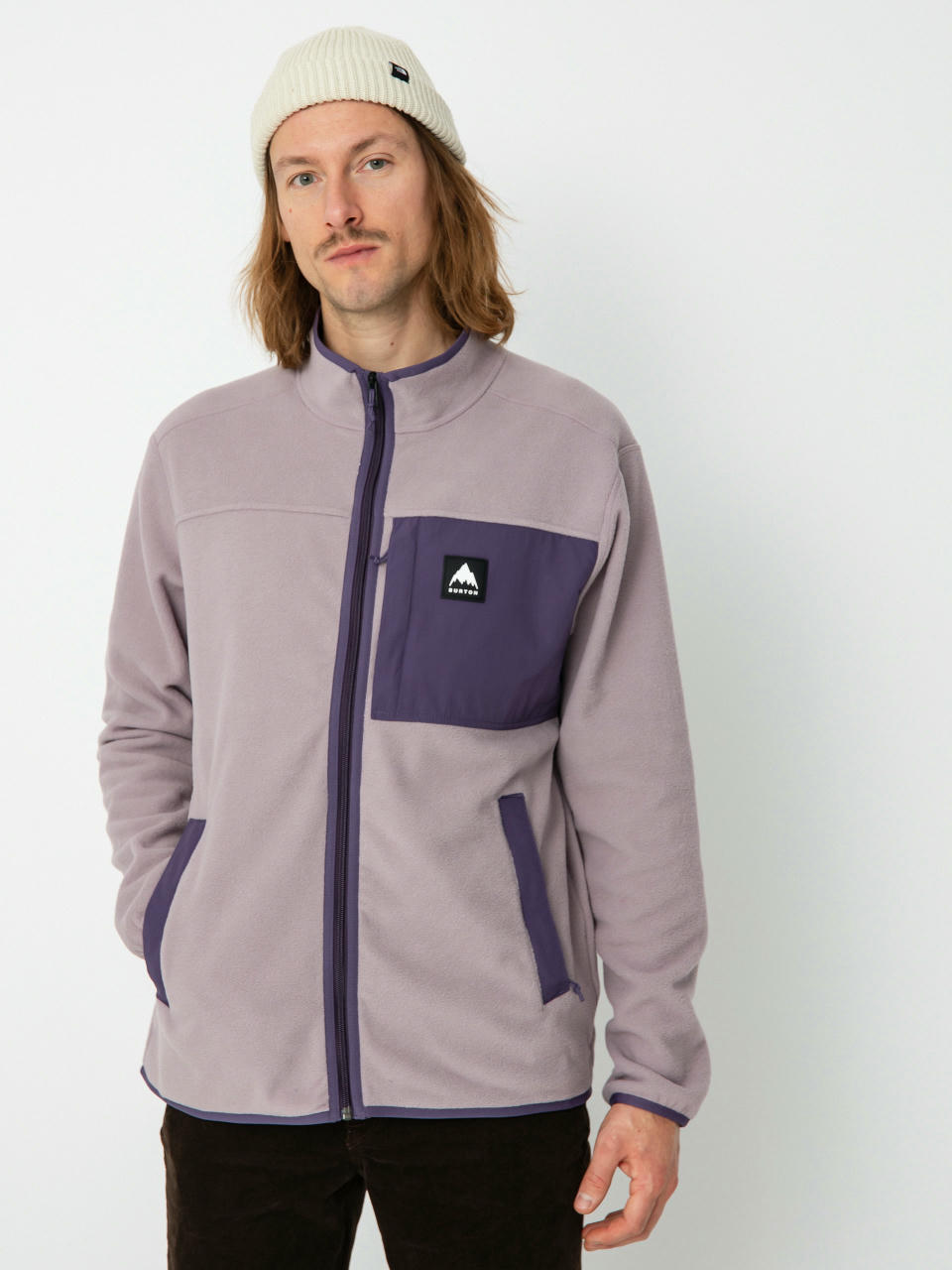 Burton Поларени суитшърти Hearth Full Zip (elderberry/violet halo)