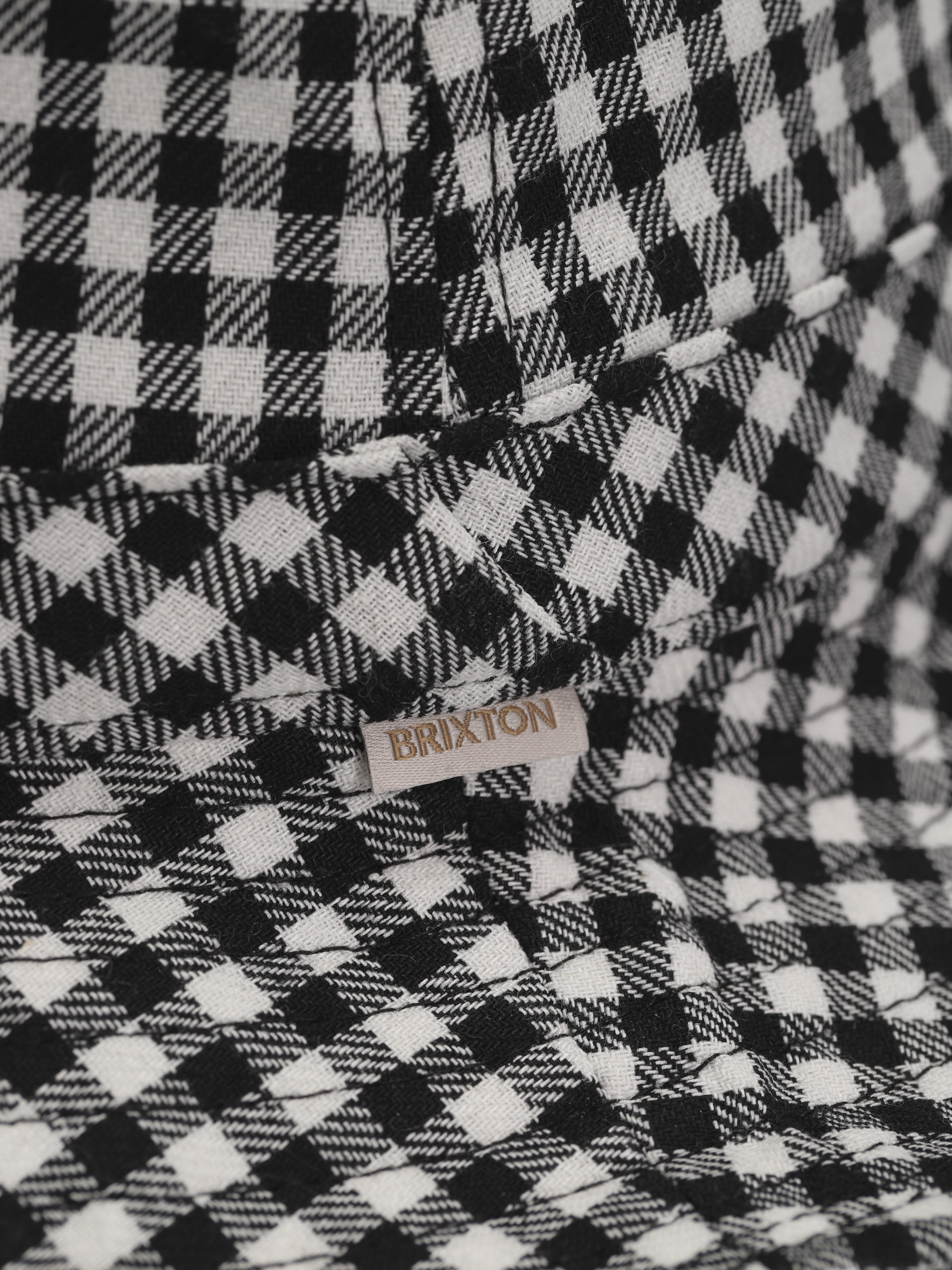 Brixton Шапка с периферия Petra Packable Bucket Hat (black gingham)