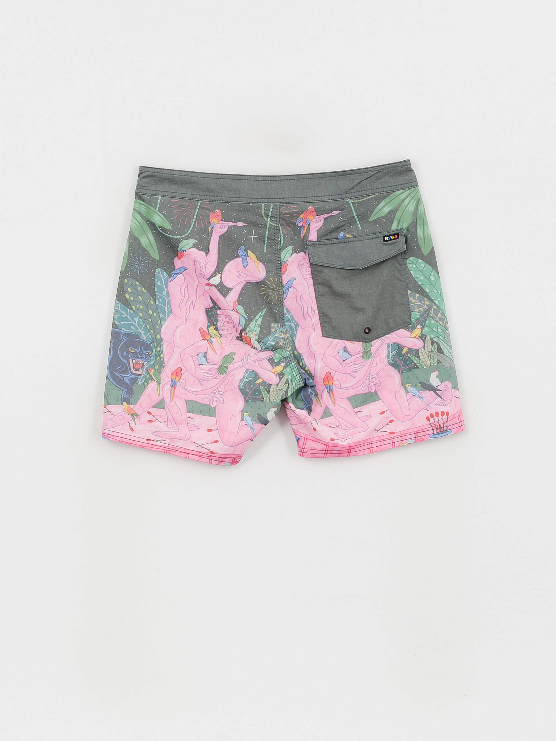 RVCA Плажни къси панталони Nightscape Trunk (black multi)