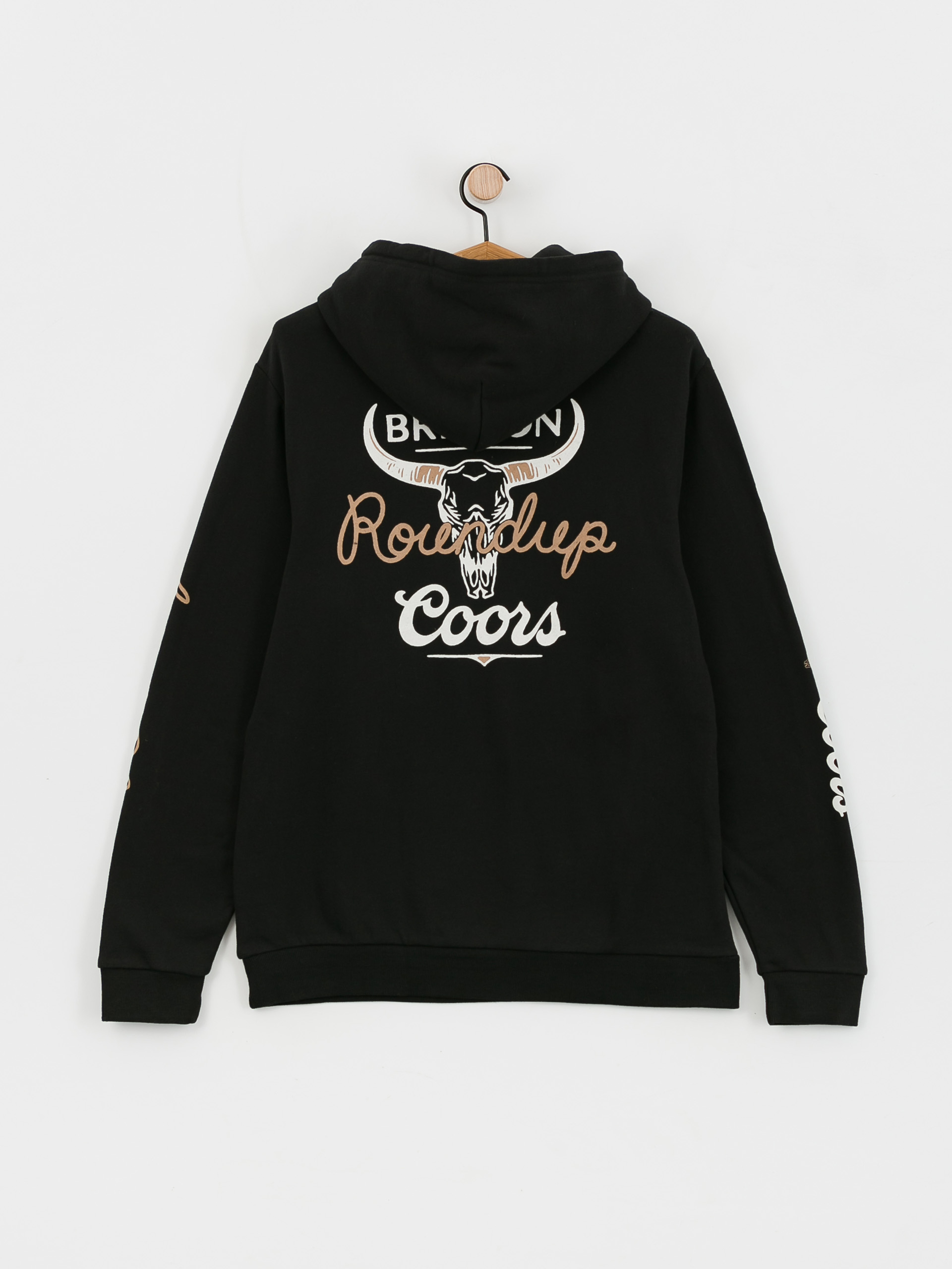 Brixton Суитшърт с качулка Coors Roundup HD (black)