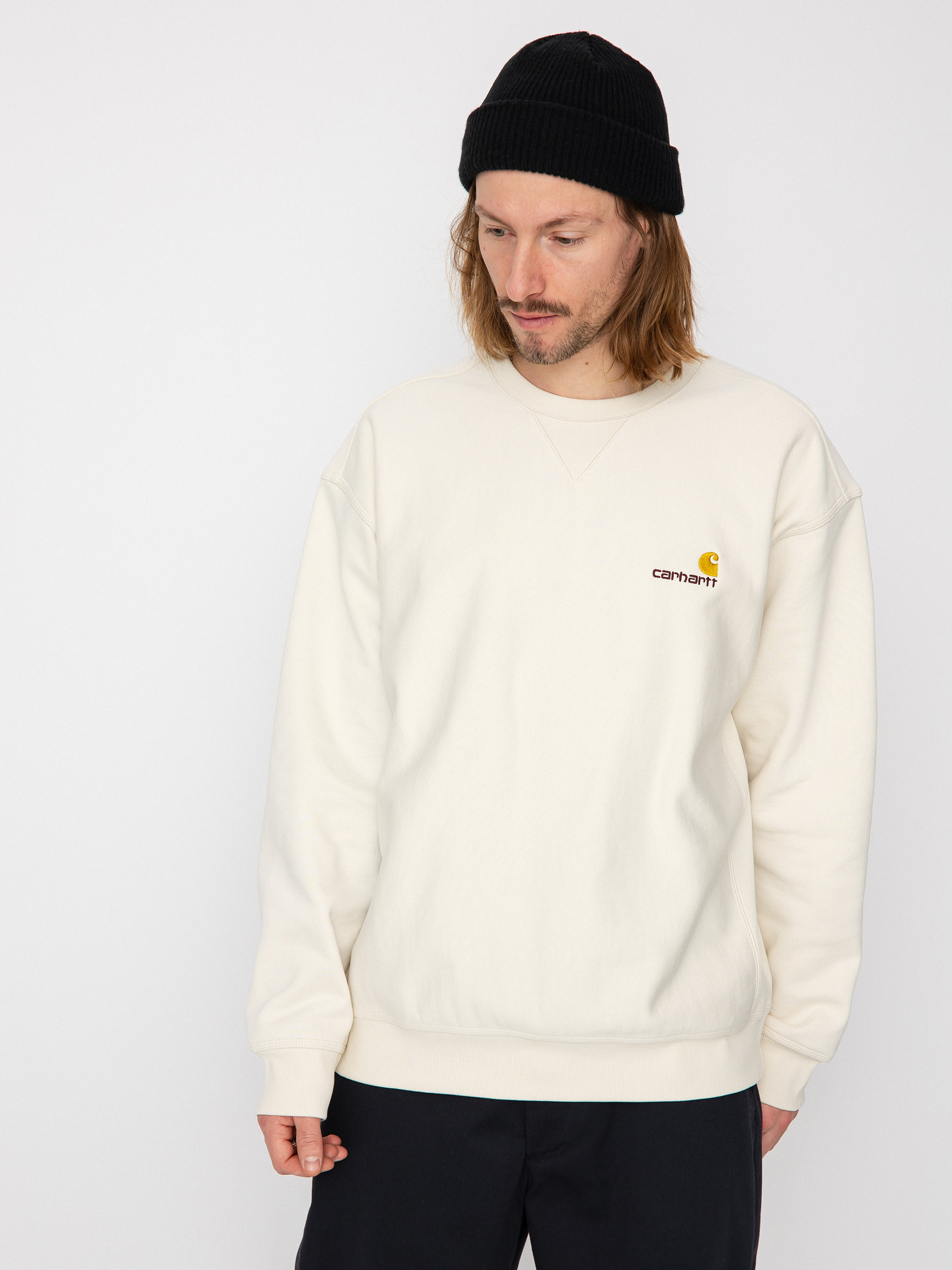 Суитшърт Carhartt WIP American Script (natural)