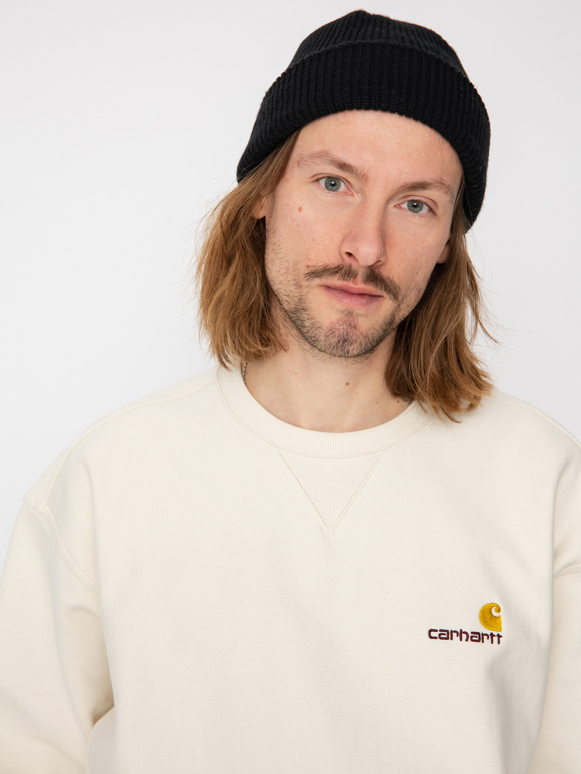 Суитшърт Carhartt WIP American Script (natural)