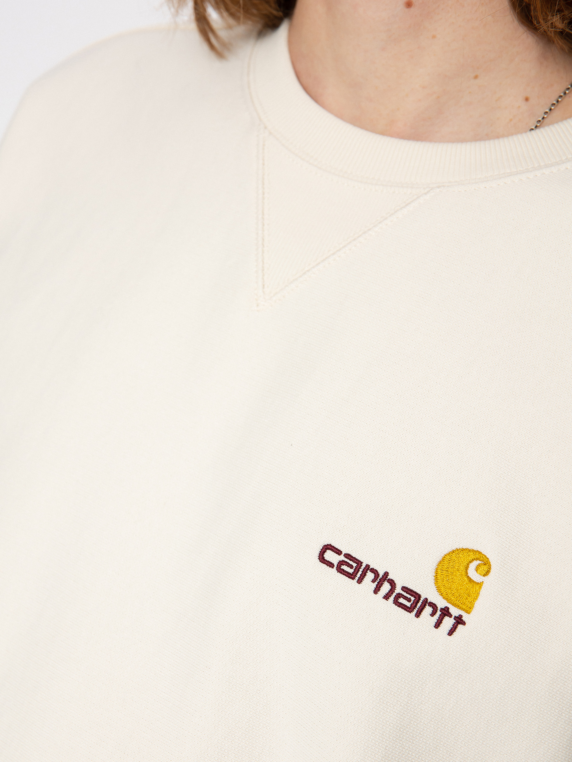 Суитшърт Carhartt WIP American Script (natural)