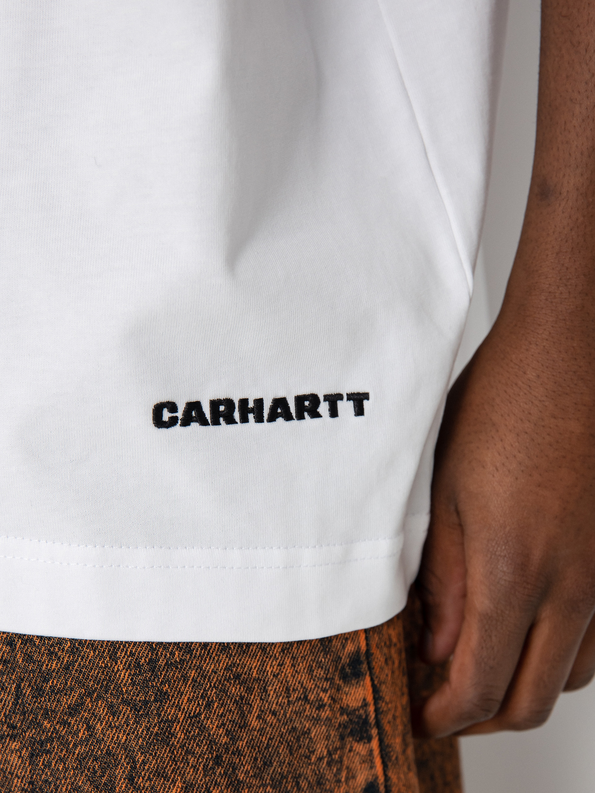Carhartt WIP Тениска Link Script (white/black)