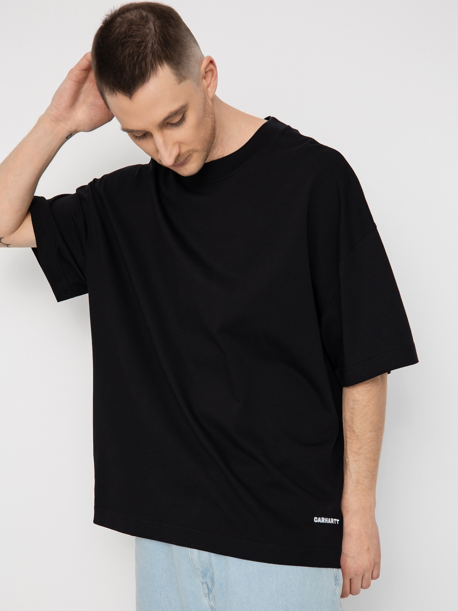 Carhartt WIP Тениска Link Script (black/white)