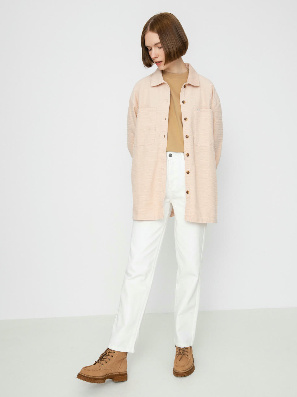 Brixton Риза Dundee Corduroy Overshirt Wmn (rose dust)