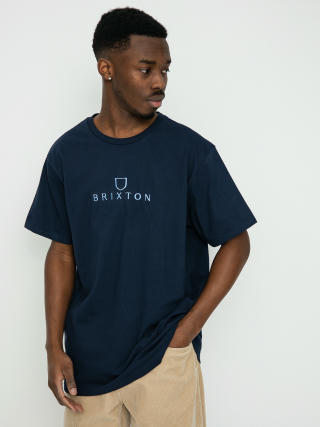 Brixton Тениска Alpha Thread (washed navy/pacific blue)
