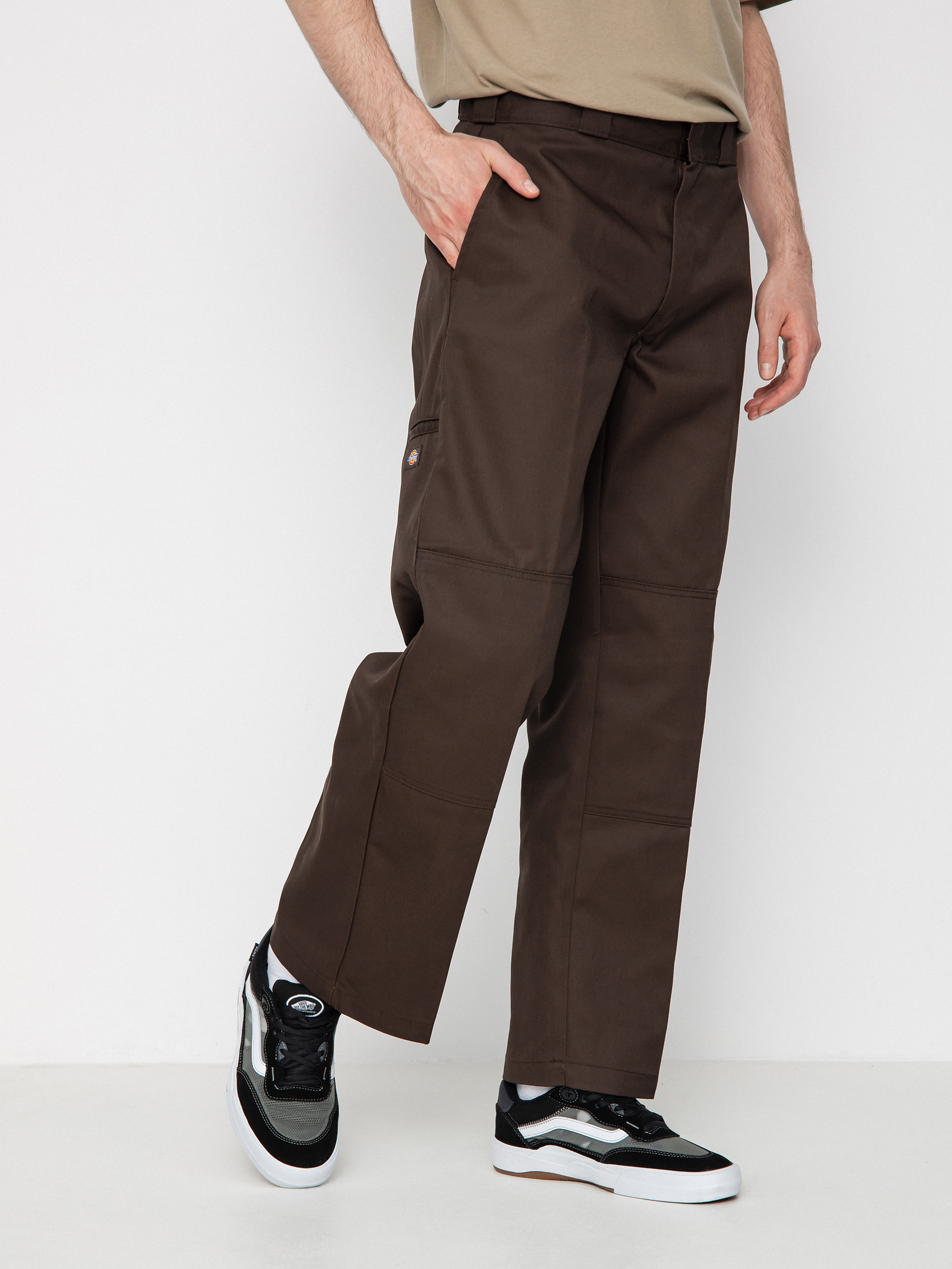 Dickies Панталони Double Knee (dark brown)
