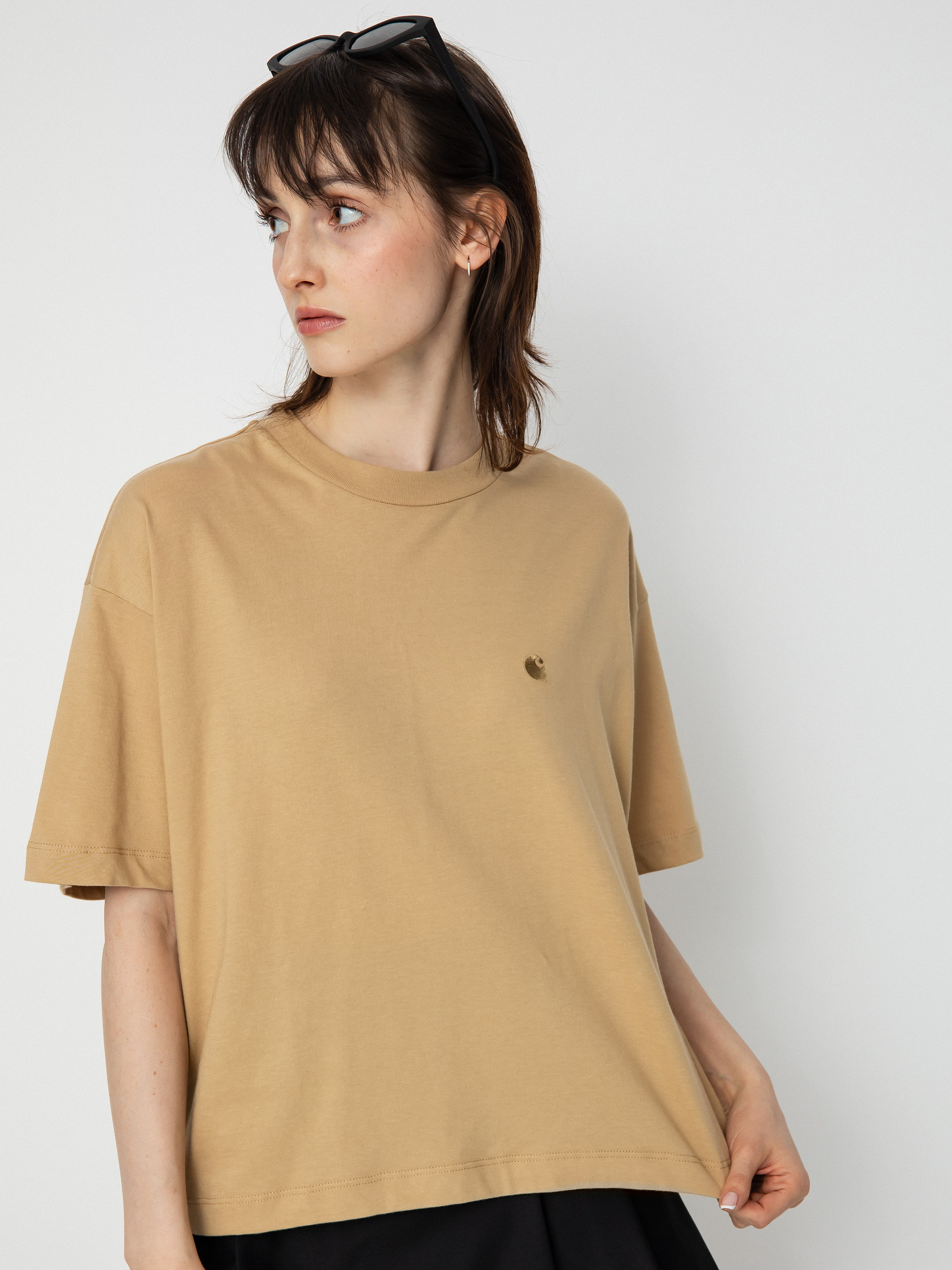 Carhartt WIP Тениска Chester Wmn (dusty h brown)