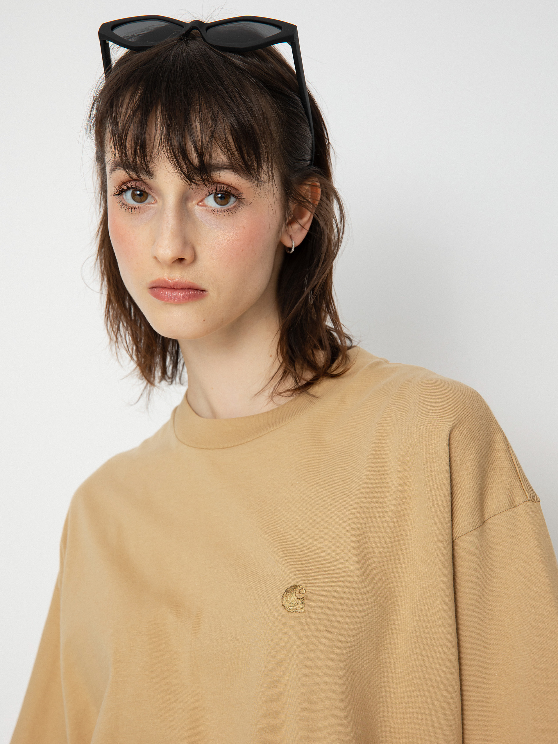 Carhartt WIP Тениска Chester Wmn (dusty h brown)