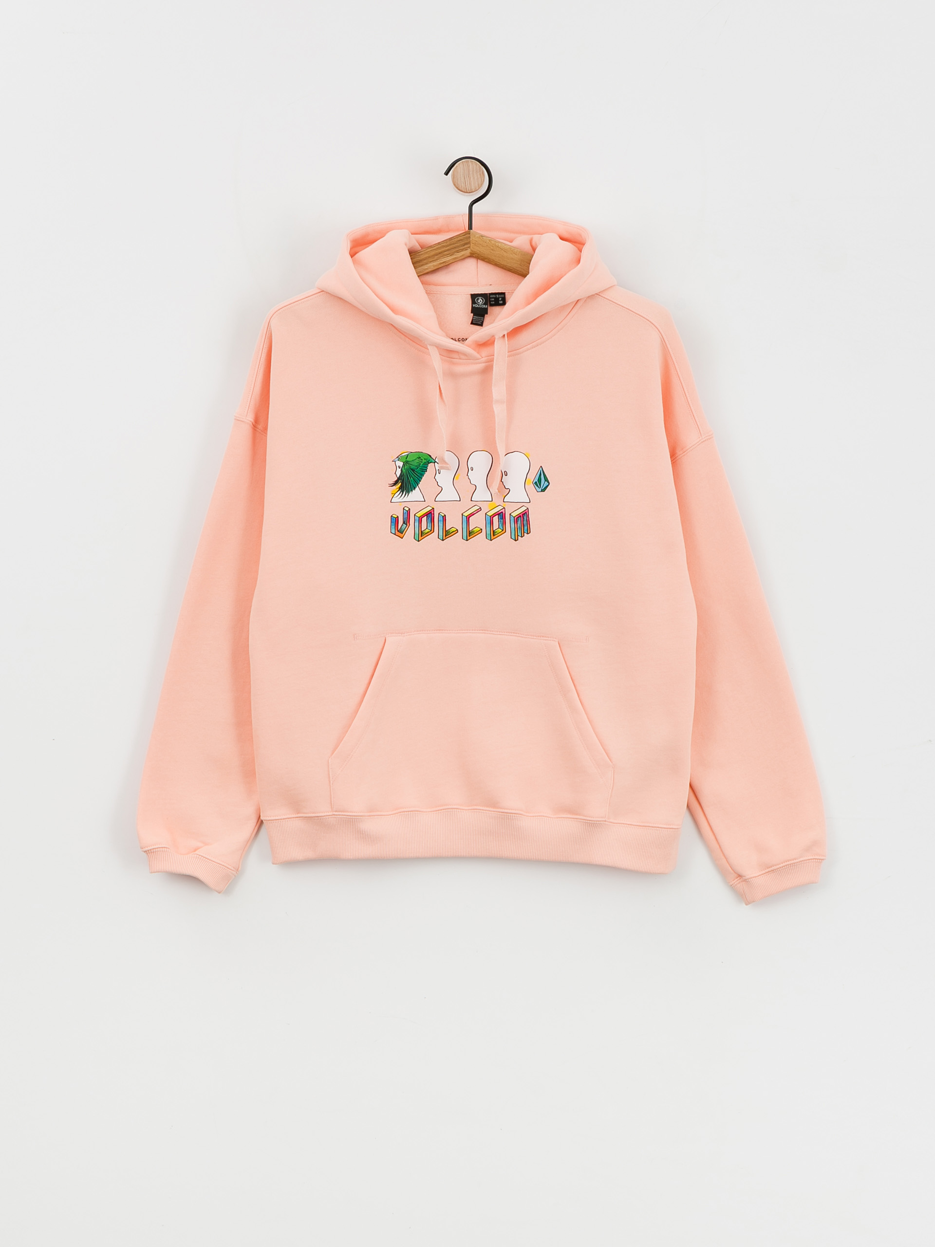 Volcom Суитшърт с качулка Fa Ed Merlin Murray HD Wmn (melon)