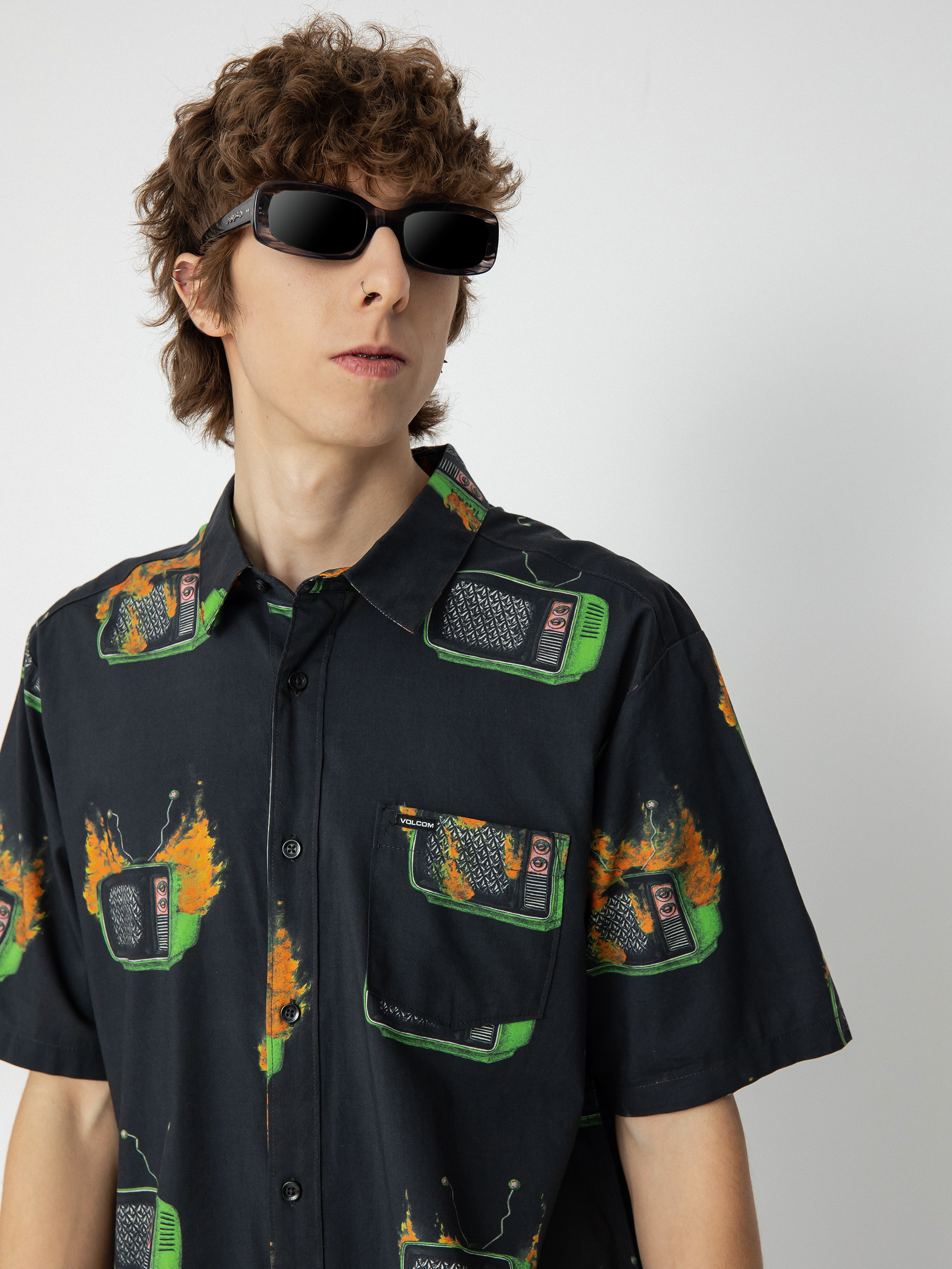 Volcom Риза Fa J Hager (black)