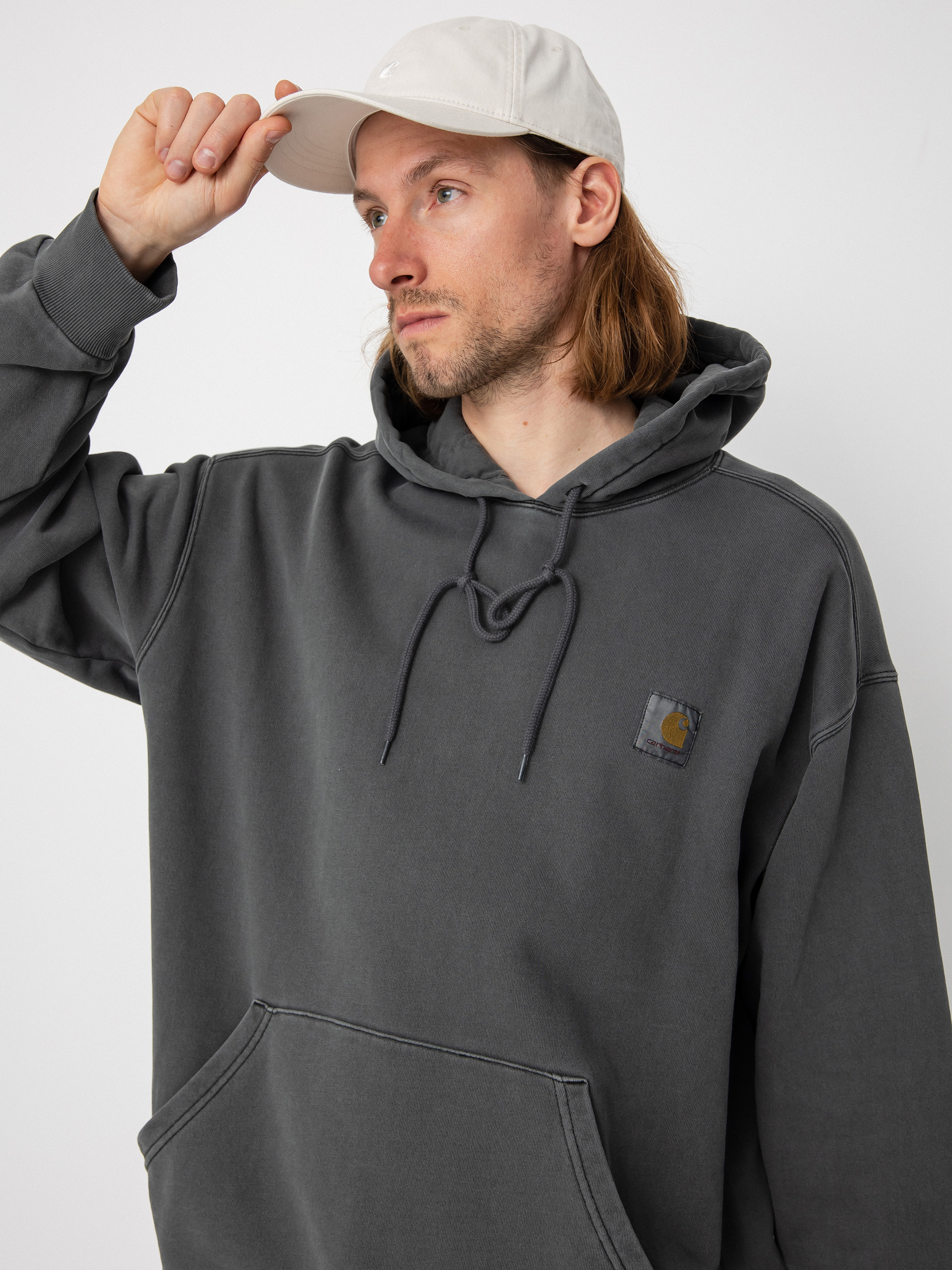 Carhartt WIP Суитшърт с качулка Nelson HD (black)