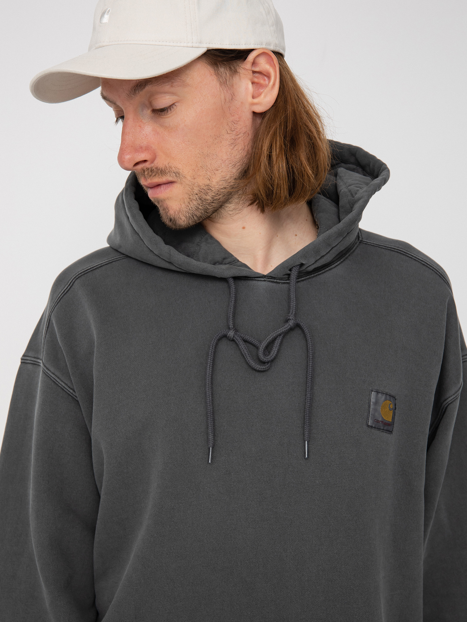 Carhartt WIP Суитшърт с качулка Nelson HD (black)