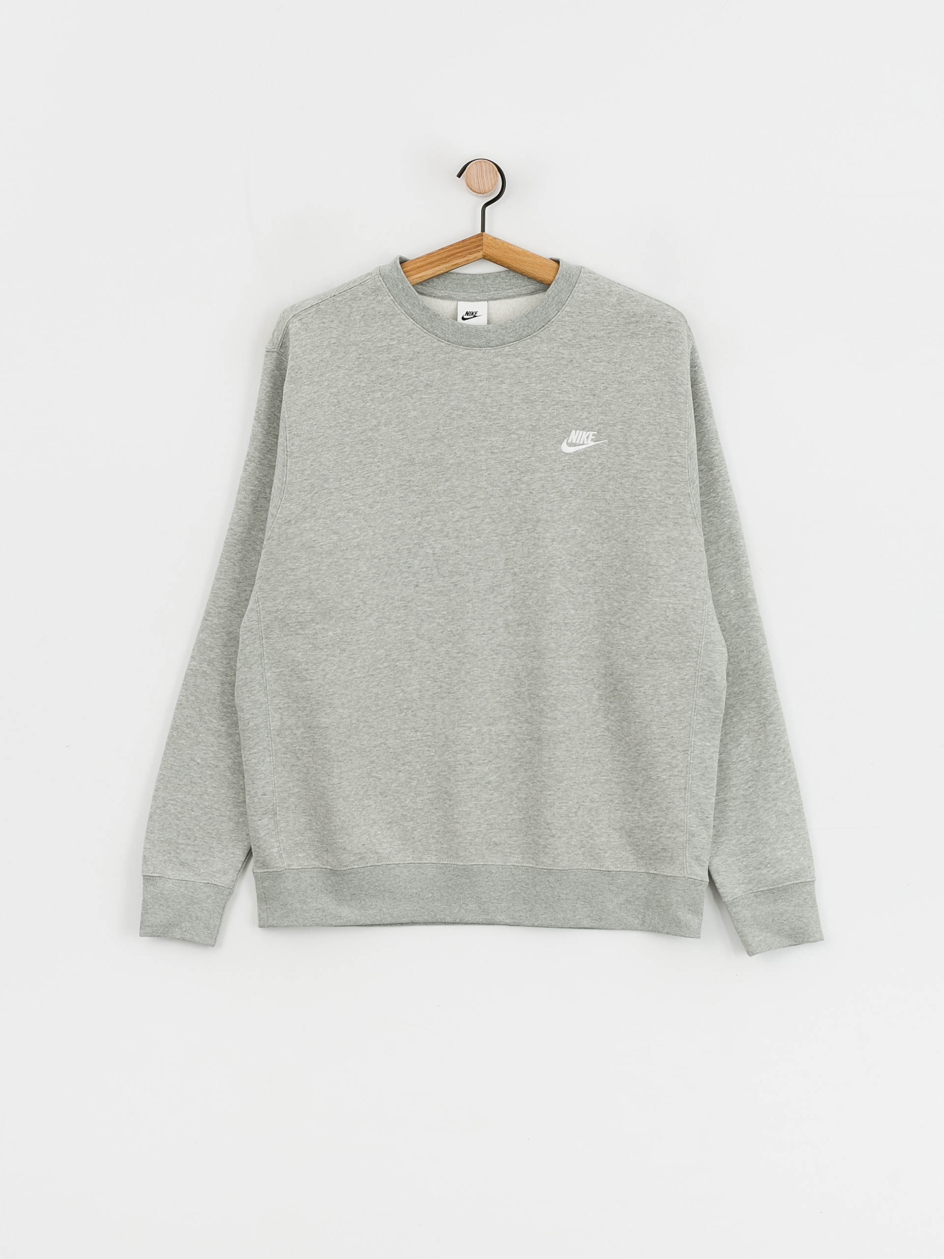 Суитшърт Nike SB Club (dk grey heather/white)