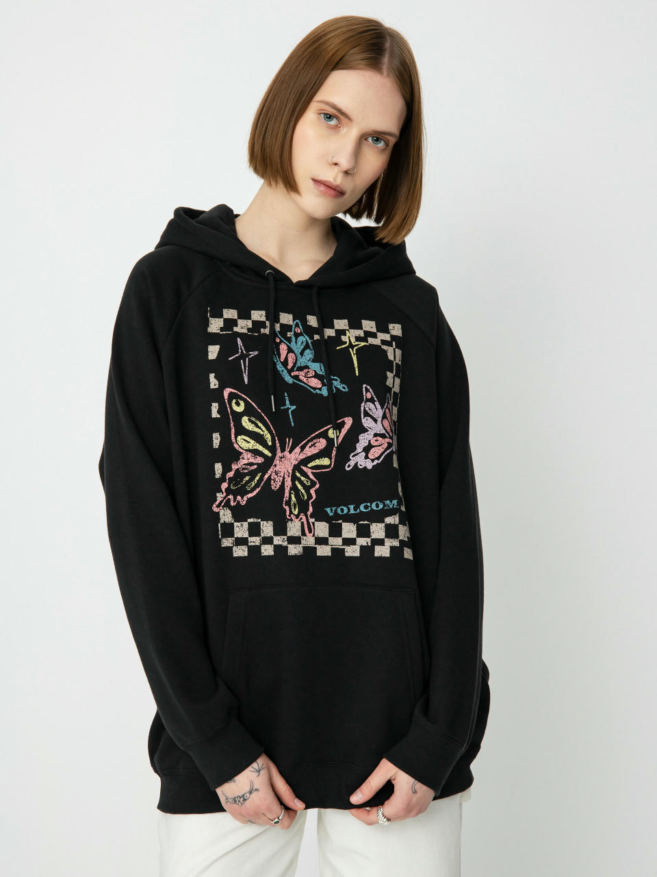 Volcom Суитшърт с качулка Truly Stoked Bf HD Wmn (black)