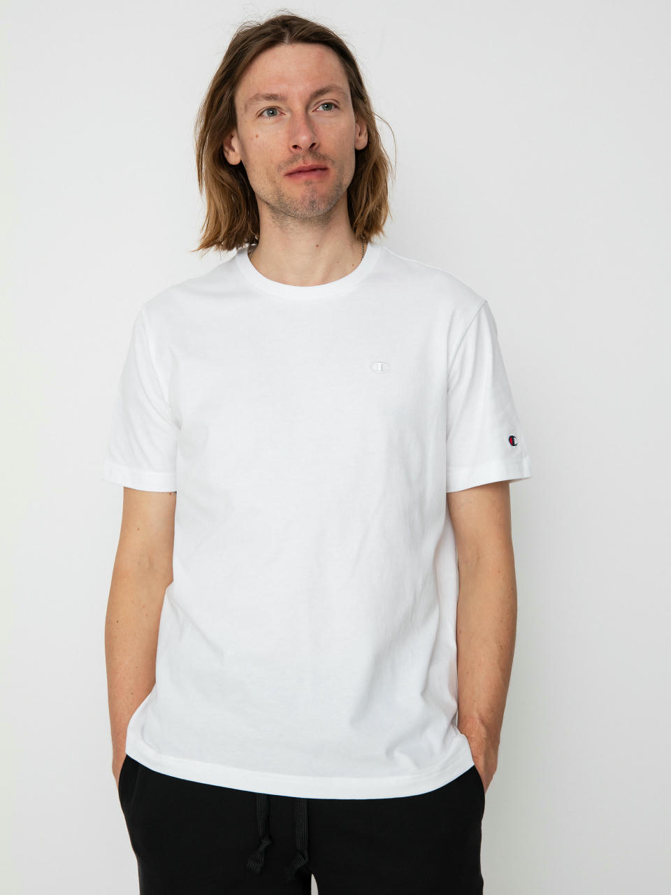 Champion Тениска Crewneck T-Shirt 218496 (wht)