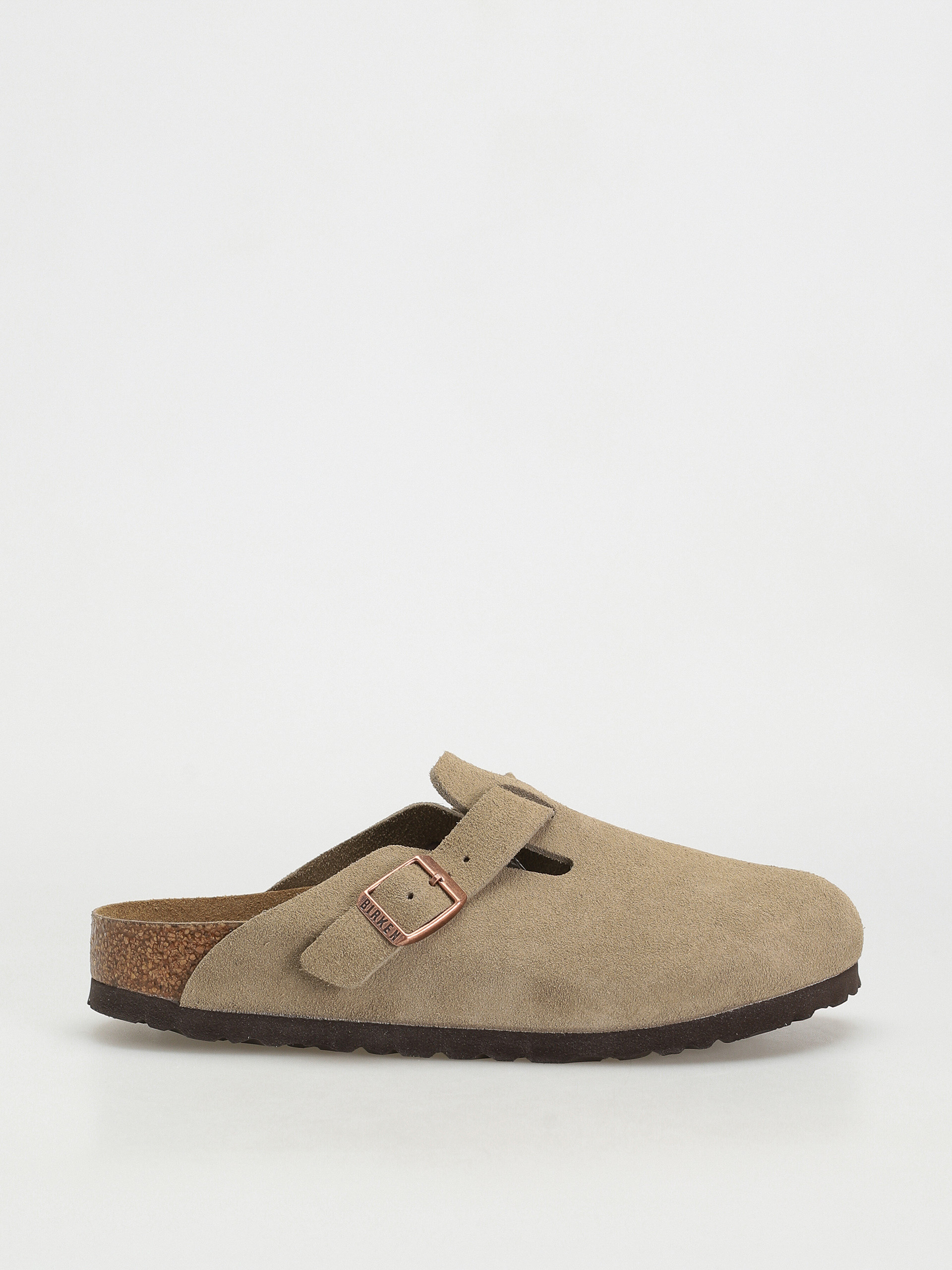 Чехли Birkenstock Boston Soft Footbed Suede Leather Narrow (taupe)