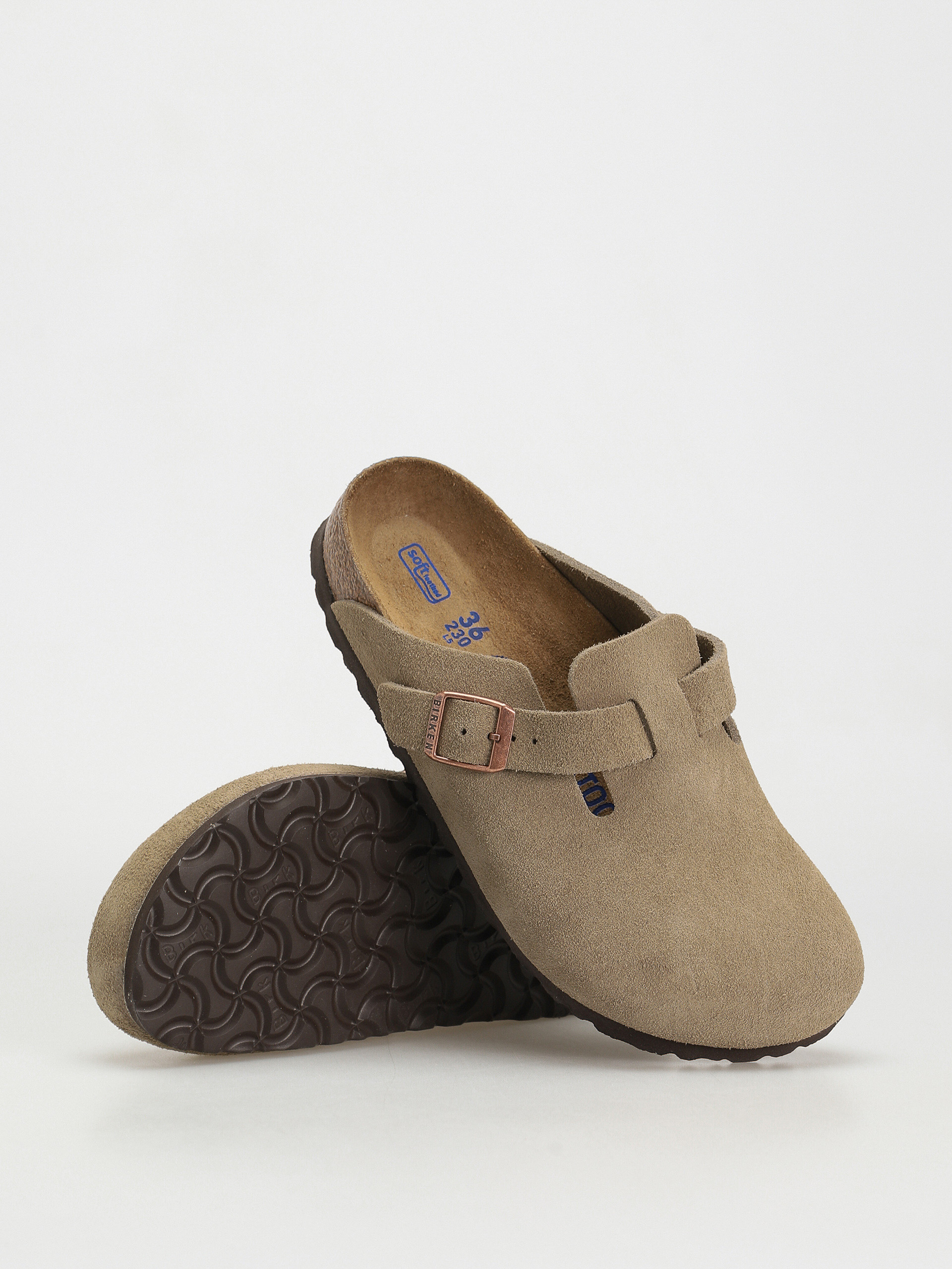 Чехли Birkenstock Boston SFB Suede Narrow Wmn (taupe)