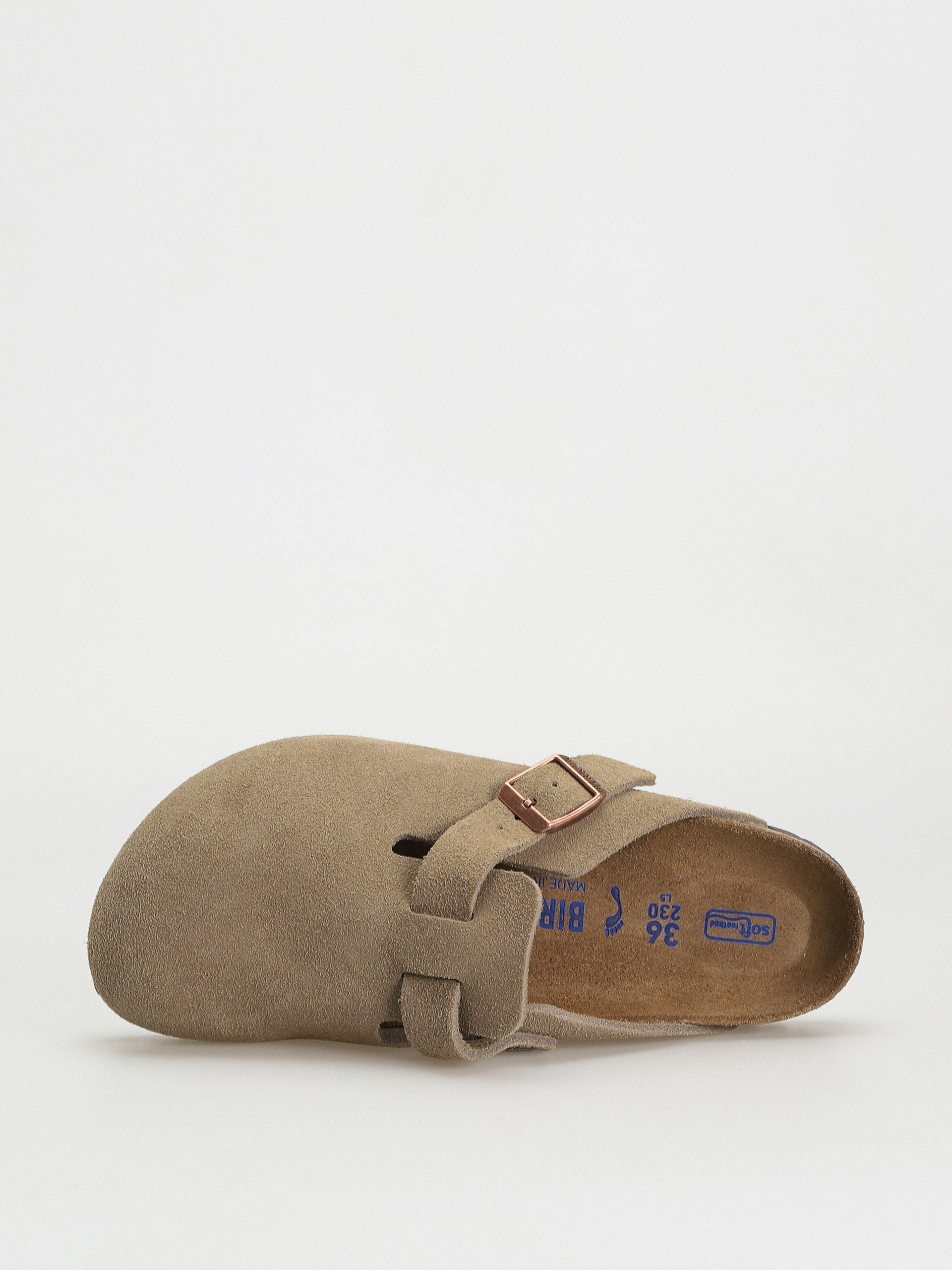 Чехли Birkenstock Boston Soft Footbed Suede Leather Narrow (taupe)