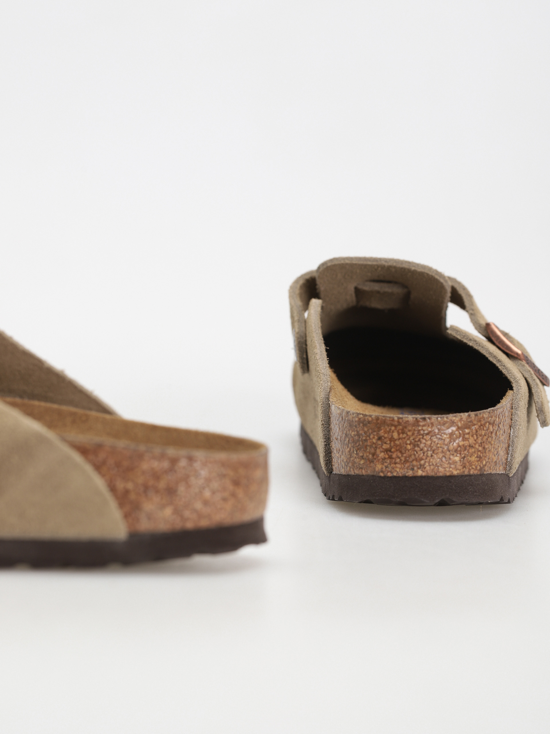 Чехли Birkenstock Boston Soft Footbed Suede Leather Narrow (taupe)