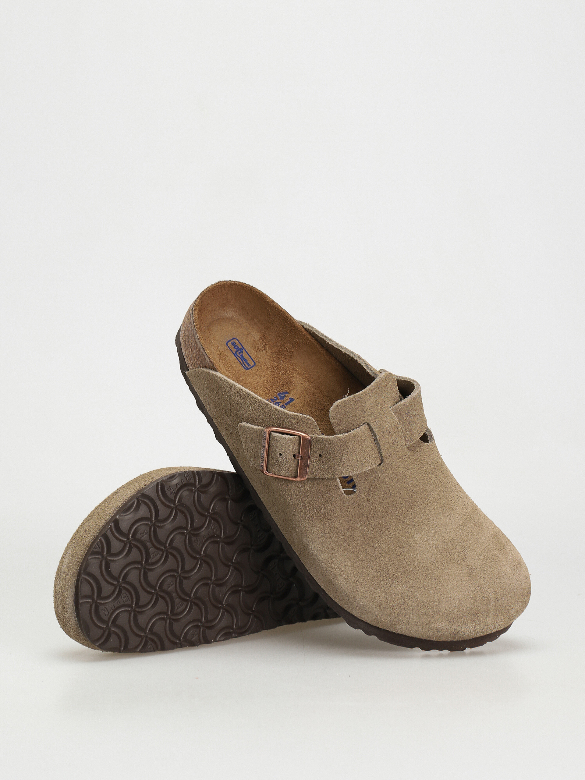 Birkenstock Чехли Boston Suede Regular (taupe)