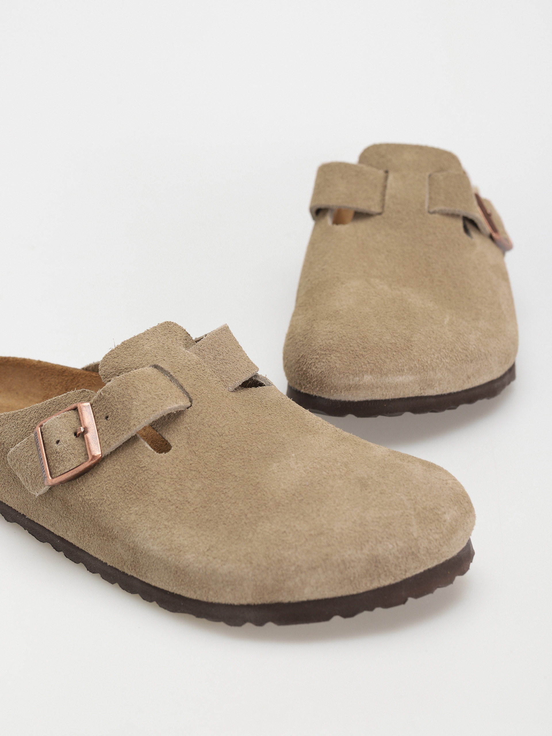 Birkenstock Чехли Boston Suede Regular (taupe)