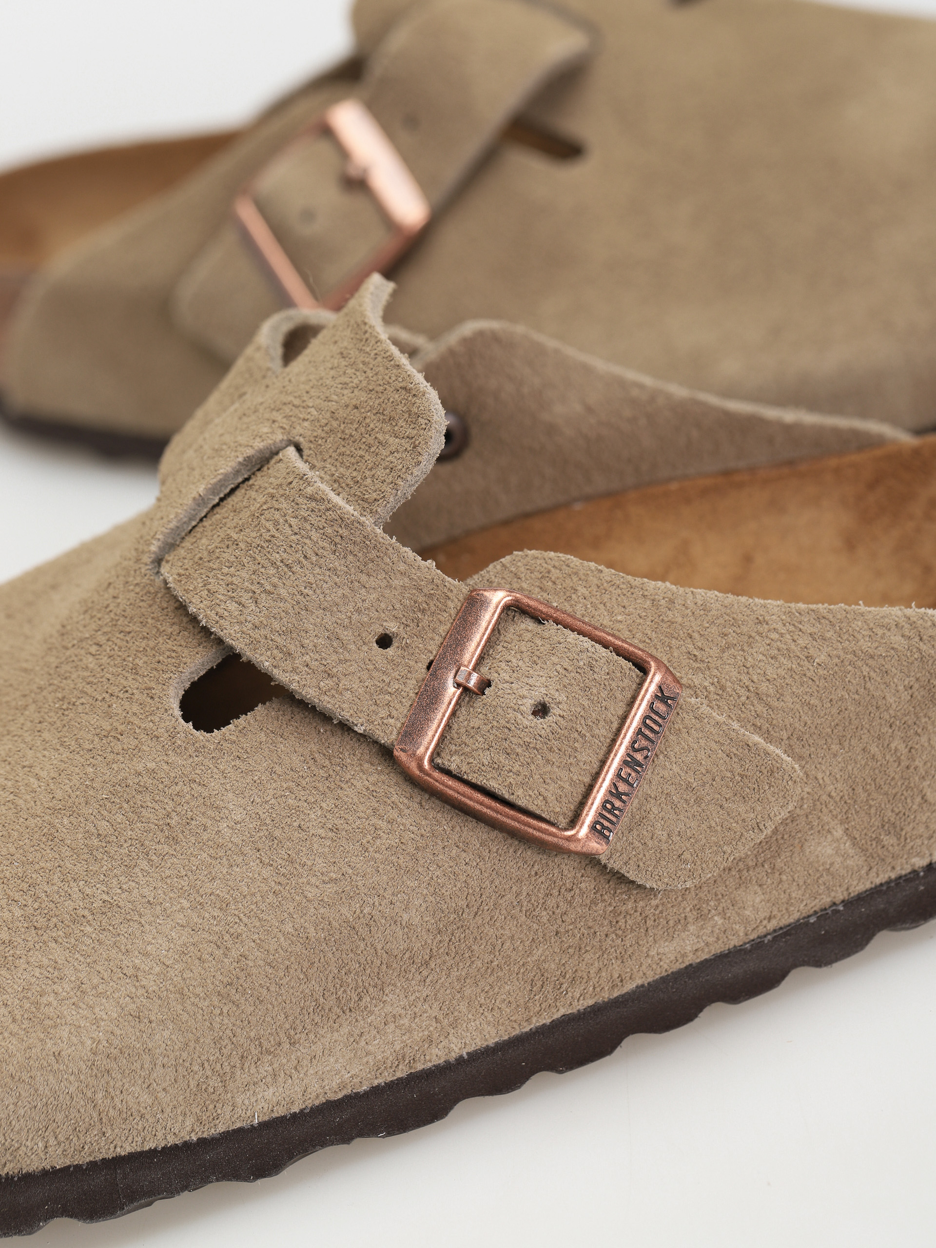 Birkenstock Чехли Boston Suede Regular (taupe)