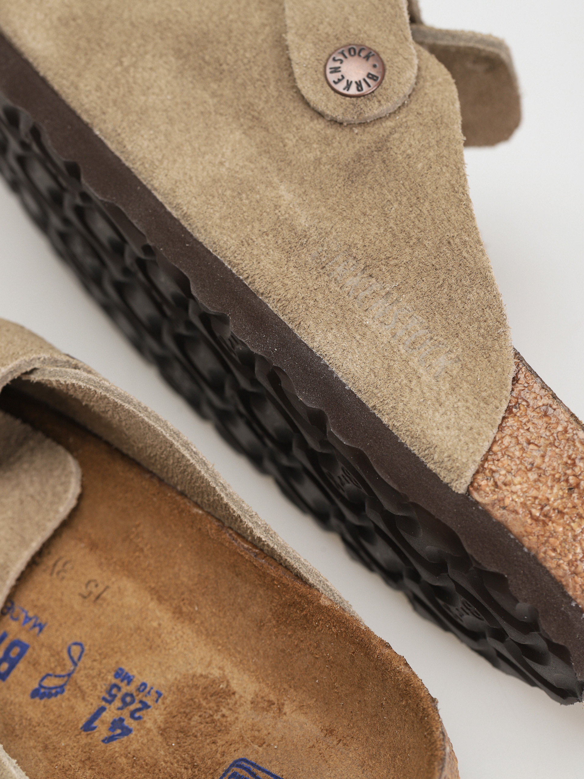 Birkenstock Чехли Boston Suede Regular (taupe)
