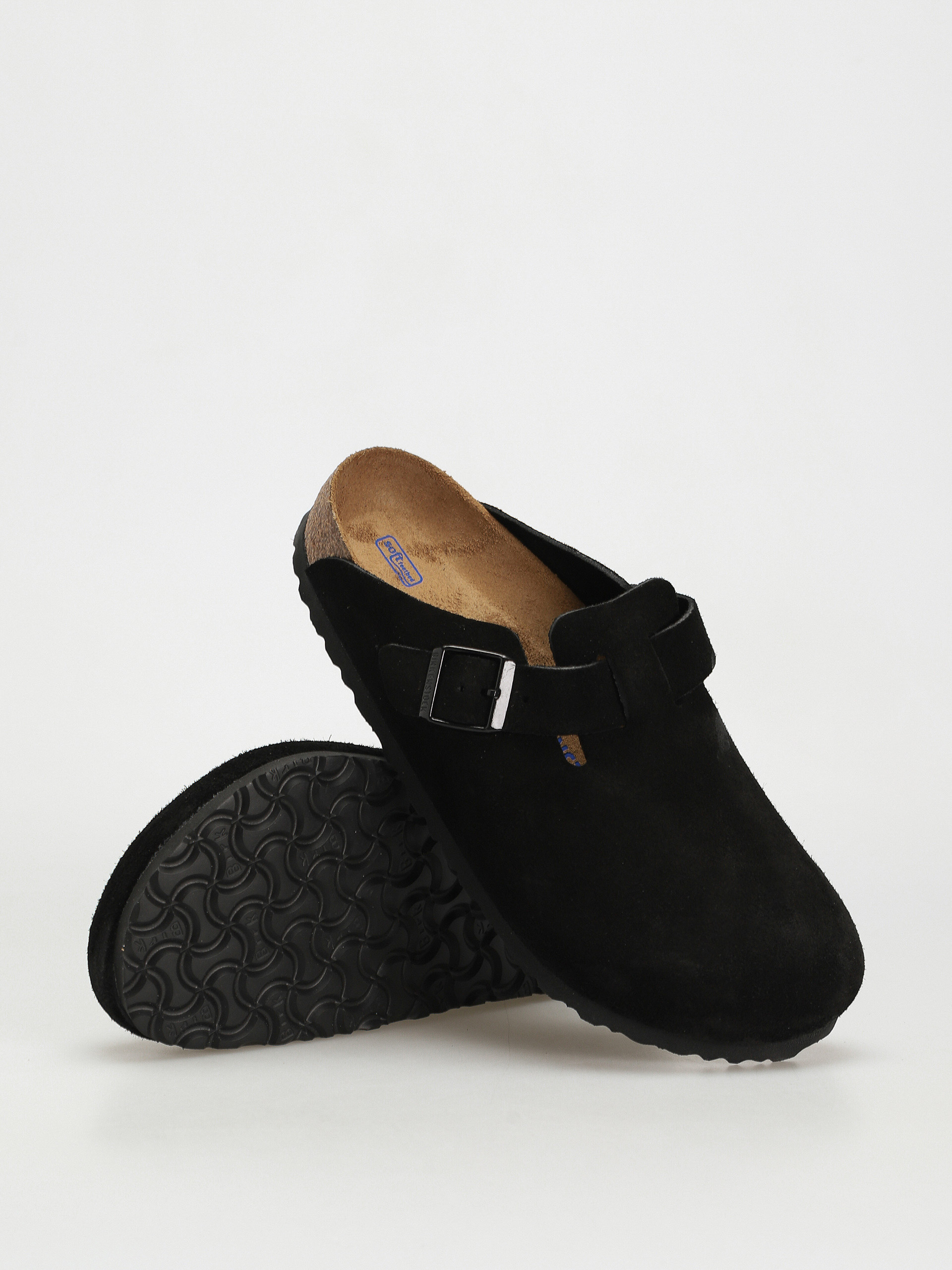 Birkenstock Чехли Boston Suede Regular (black)