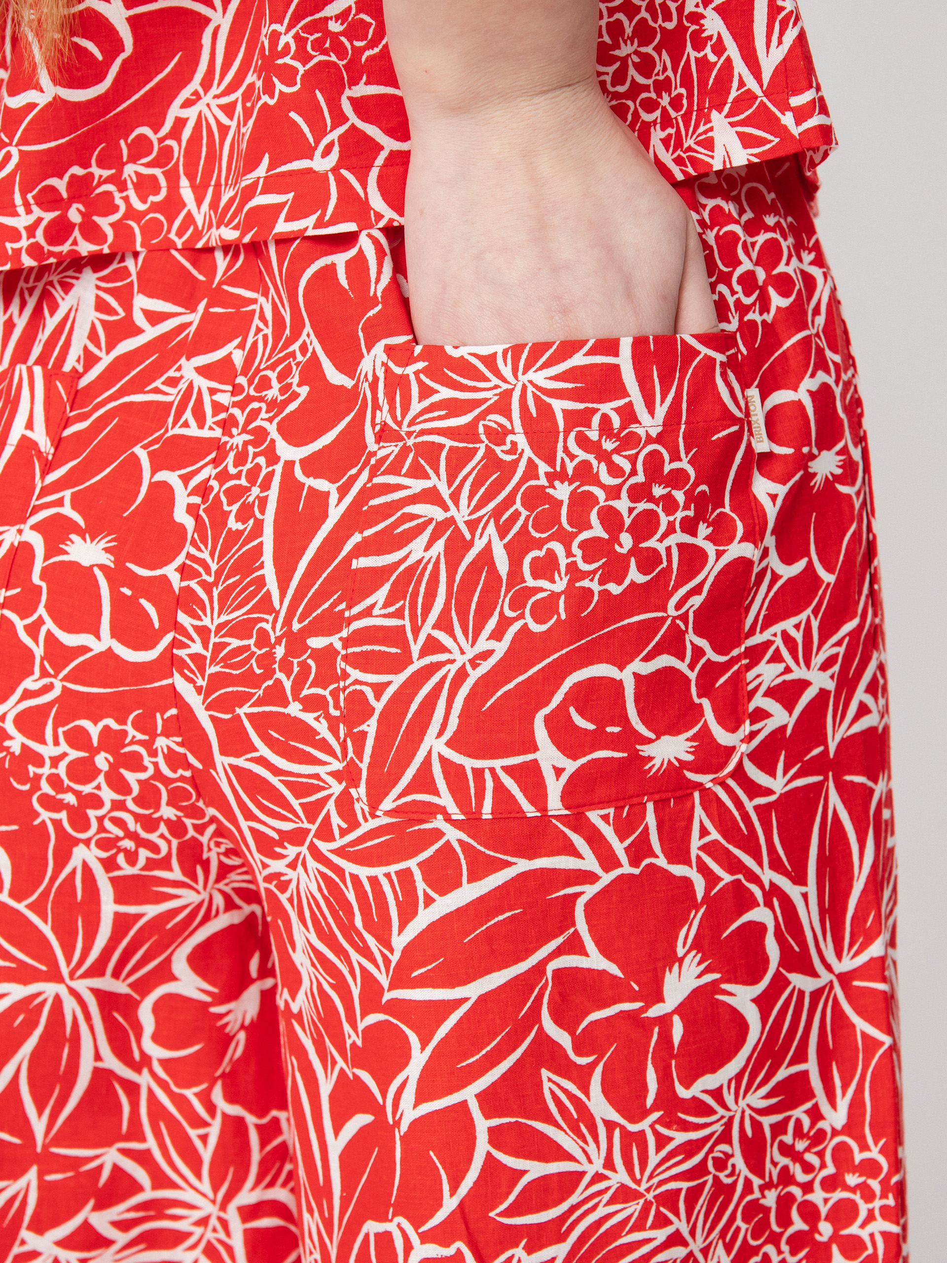 Brixton Панталони Indo Linen Wide Leg Wmn (aloha red)