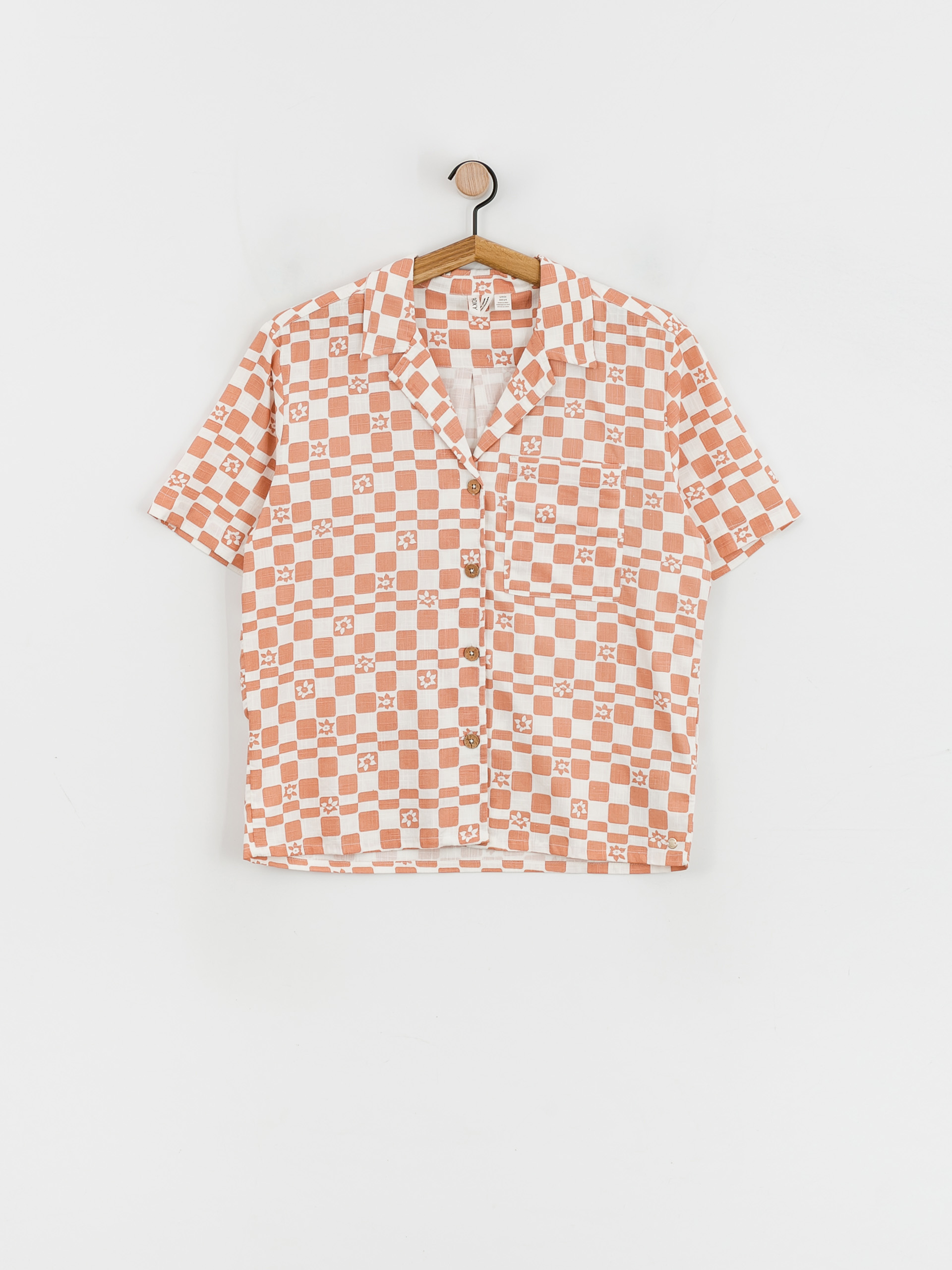 Roxy Риза Aloha Sunset Check Wmn (snow white sol power)