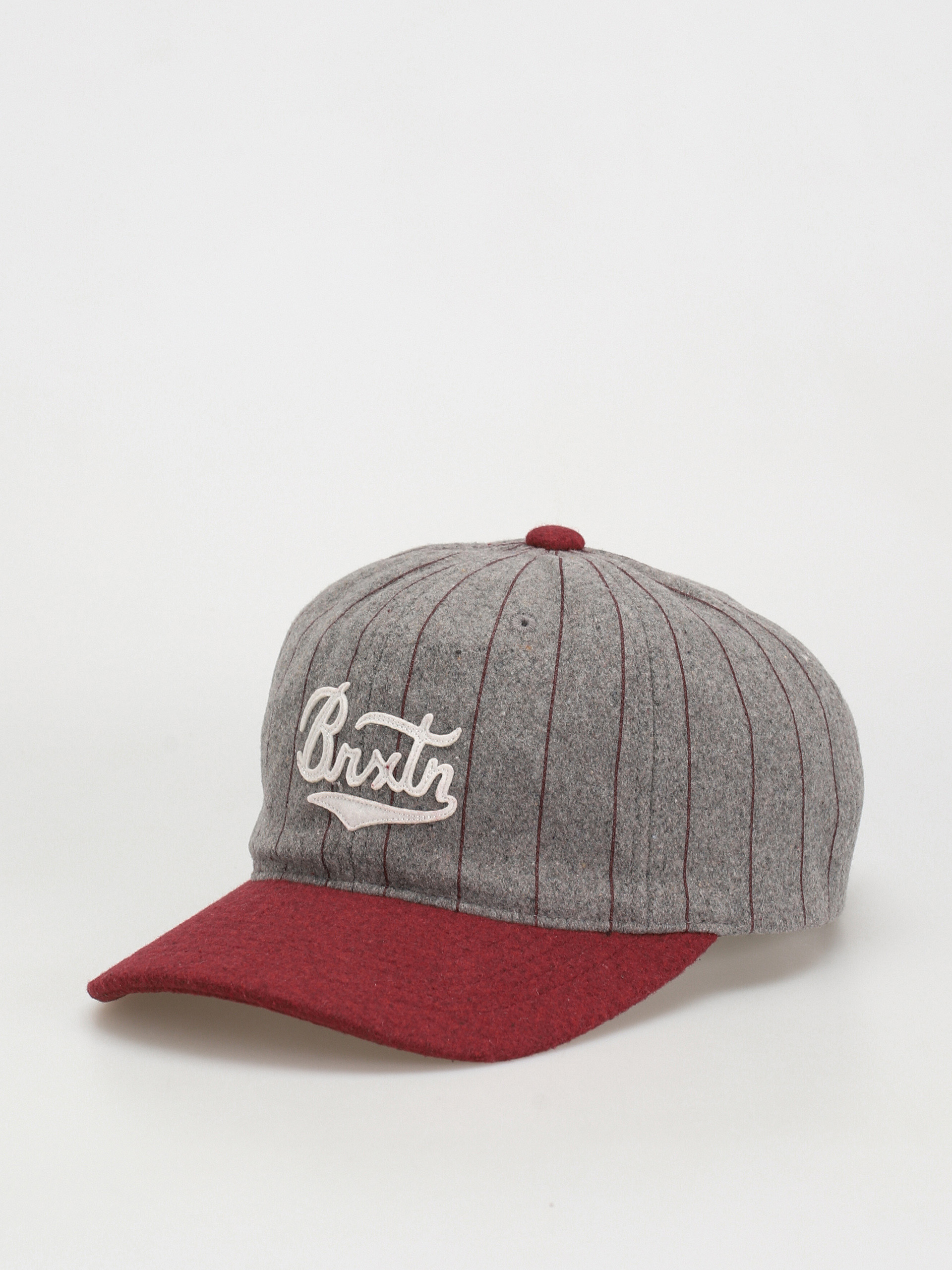 Brixton Шапка с козирка Burt Mp Cap (light heather grey/burgundy)