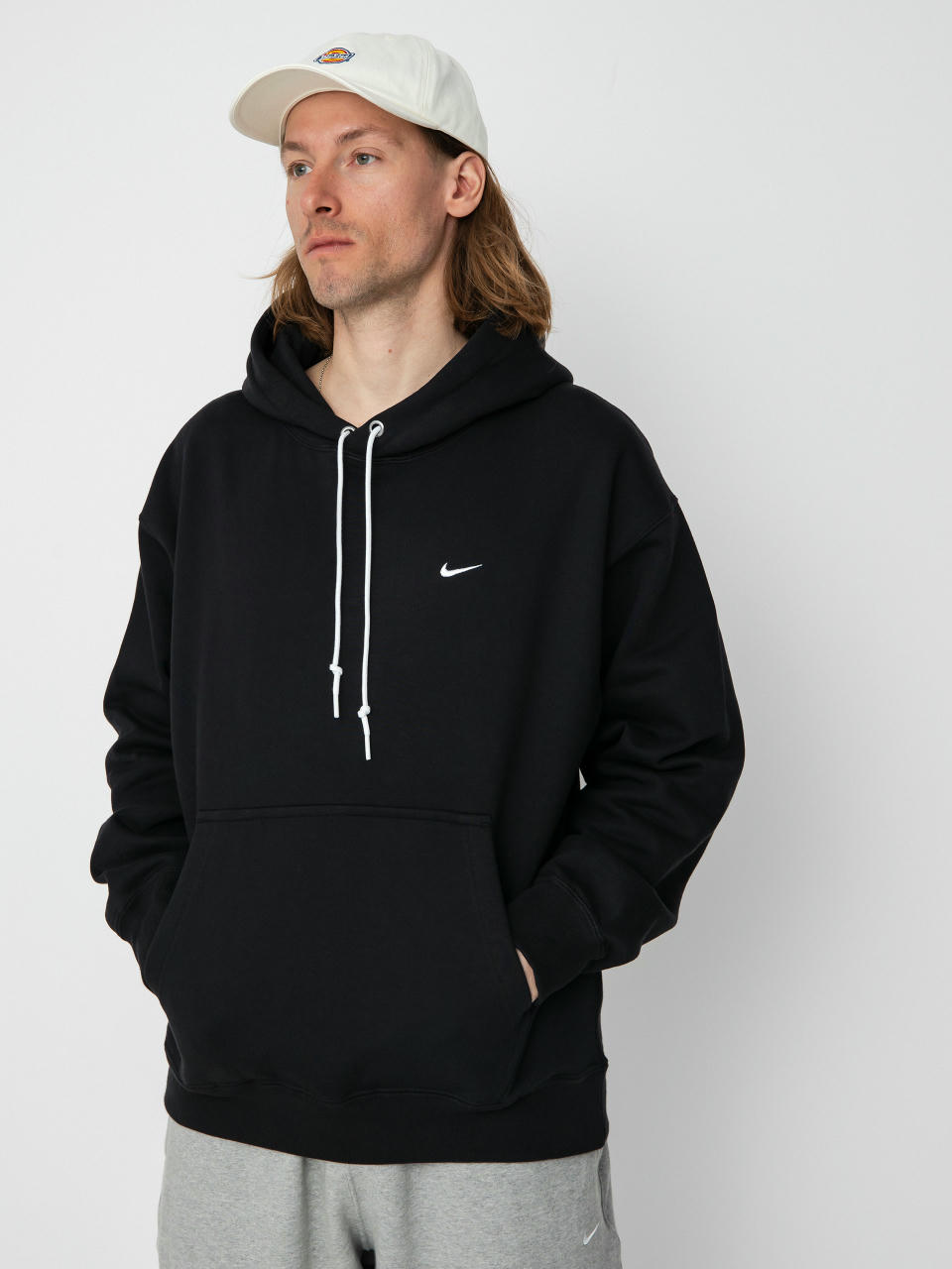 Nike SB Суитшърт с качулка Solo Swoosh HD (black/white)