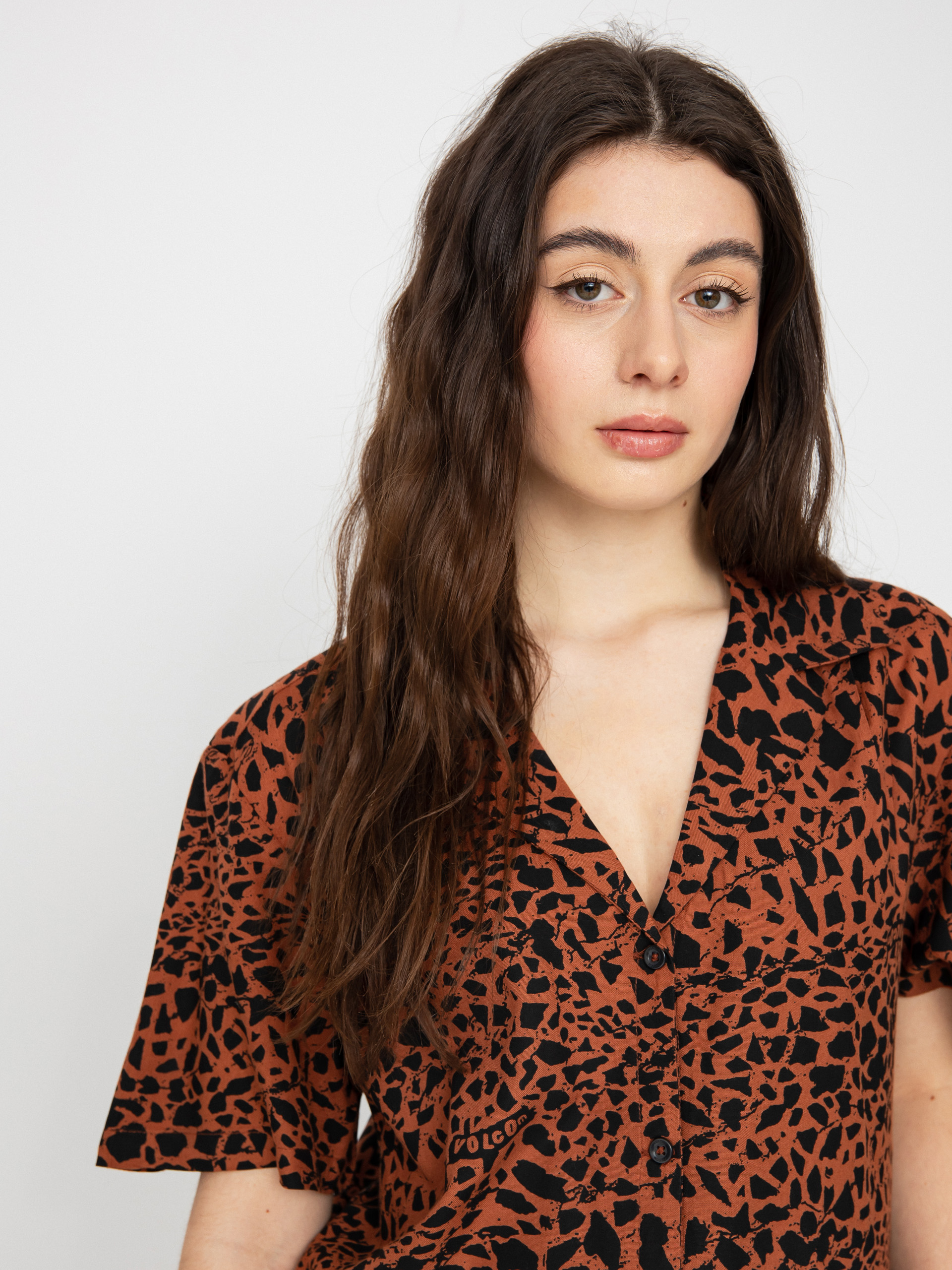 Volcom Риза Dino Tea Tunic Wmn (dark clay)