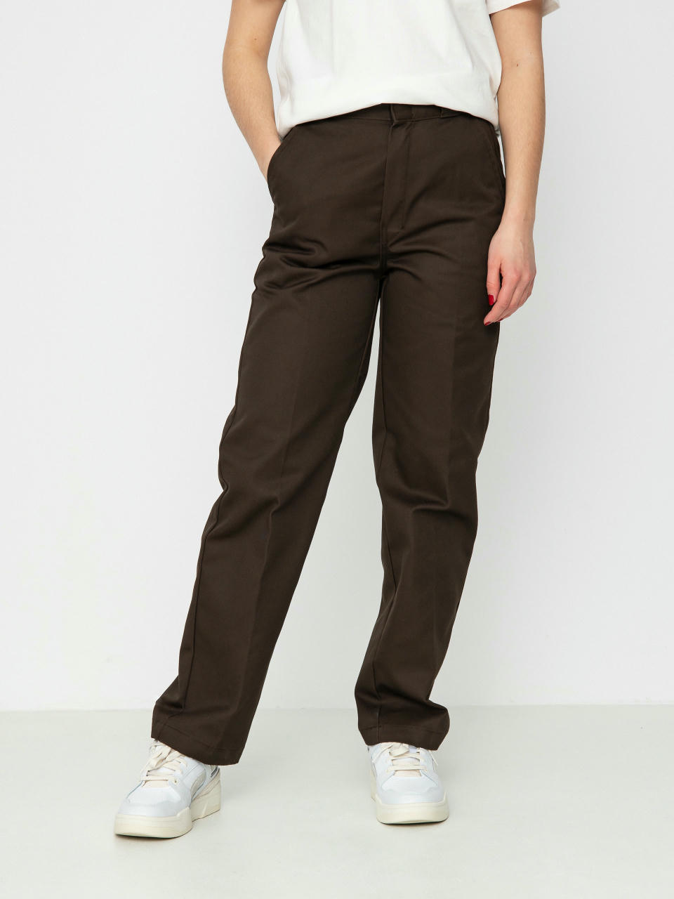 Dickies Панталони Elizaville Wmn (dark brown)