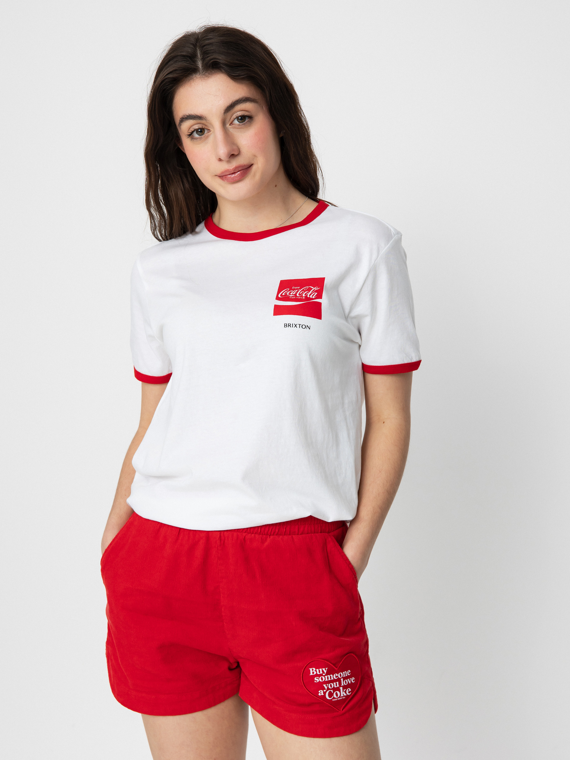 Brixton Тениска Coca-Cola Good Day Ringer Wmn (white)