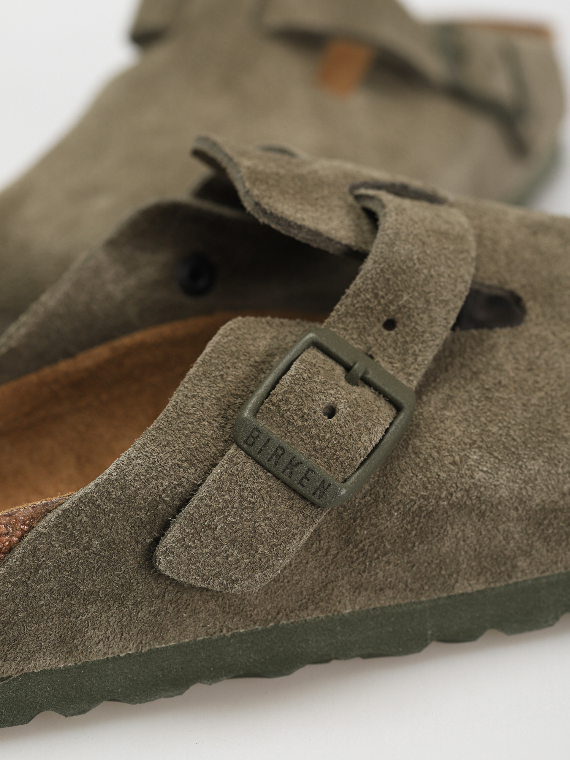 Birkenstock Чехли Boston Suede Narrow Wmn (modern suede thyme)