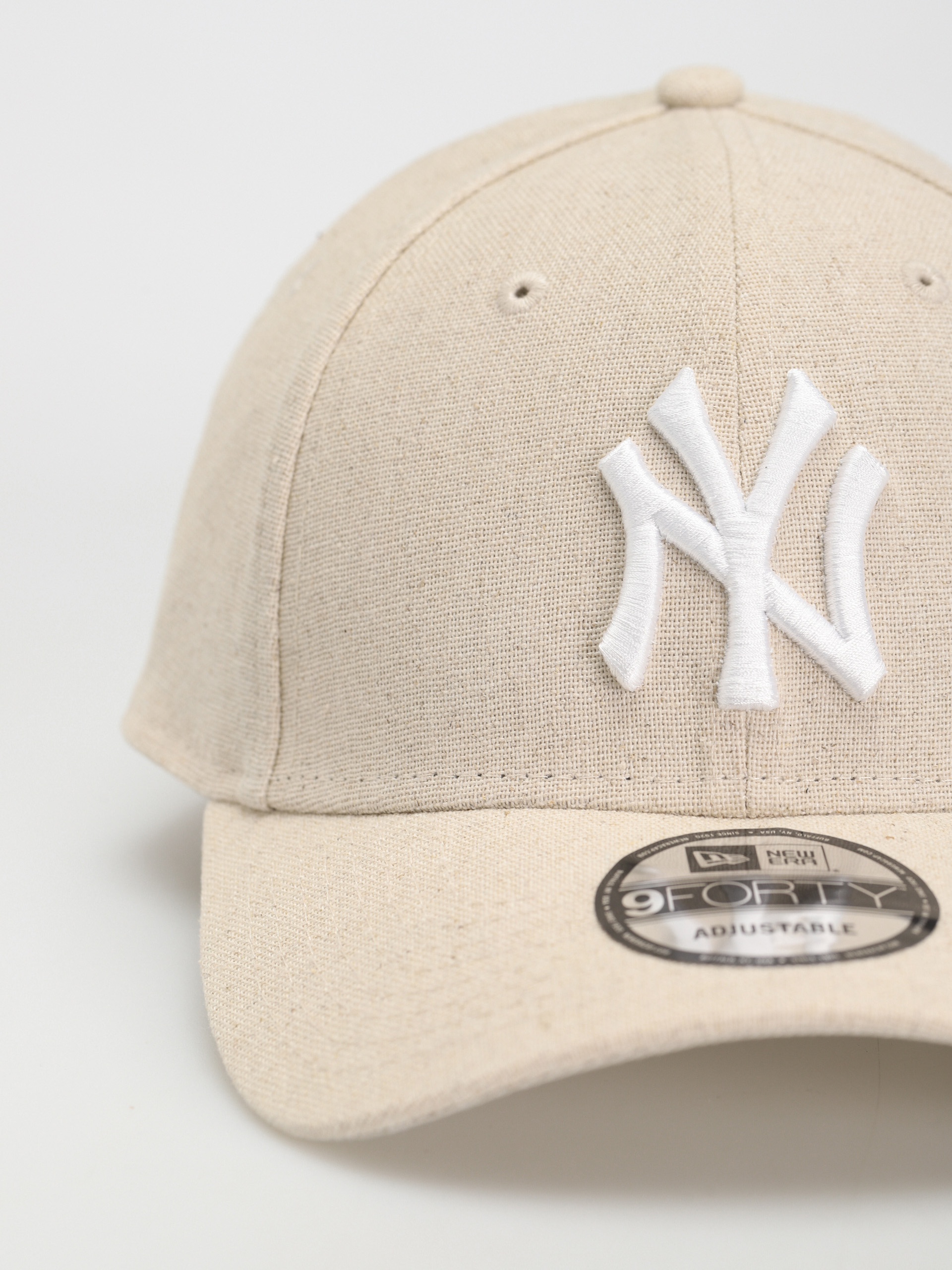 New Era Шапка с козирка Linen 9Forty New York Yankees (stone/white)