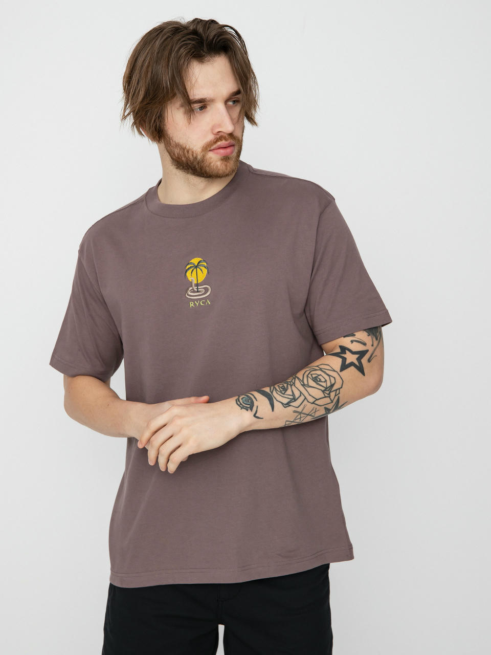 RVCA Тениска Small Cobra (dark plum)