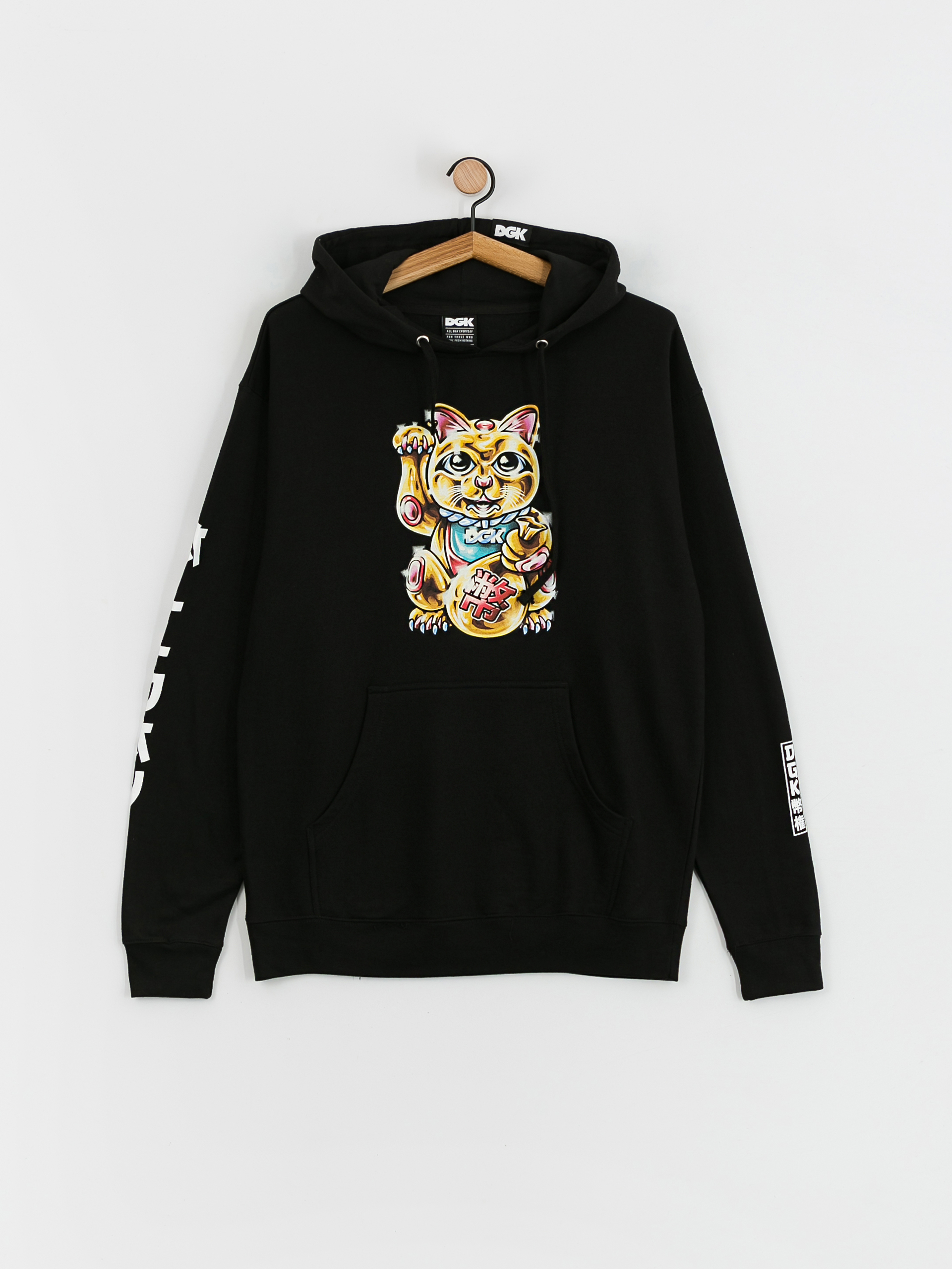 Суитшърт с качулка DGK Golden Cat HD (black)